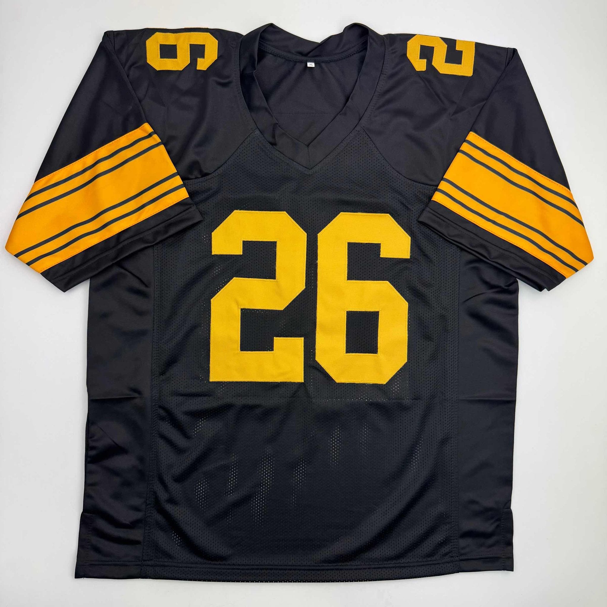 Autographed/Signed Le'Veon LeVeon Bell Pittsburgh Black Color Rush Football Jersey JSA COA