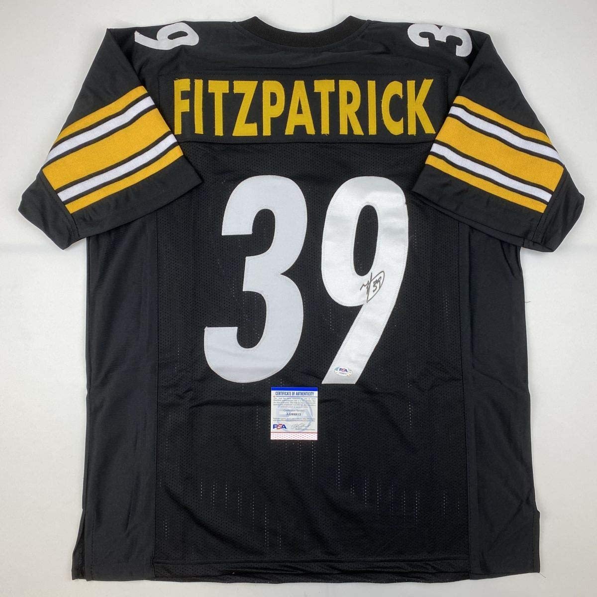 Autographed/Signed Minkah Fitzpatrick Pittsburgh Black Football Jersey PSA/DNA COA