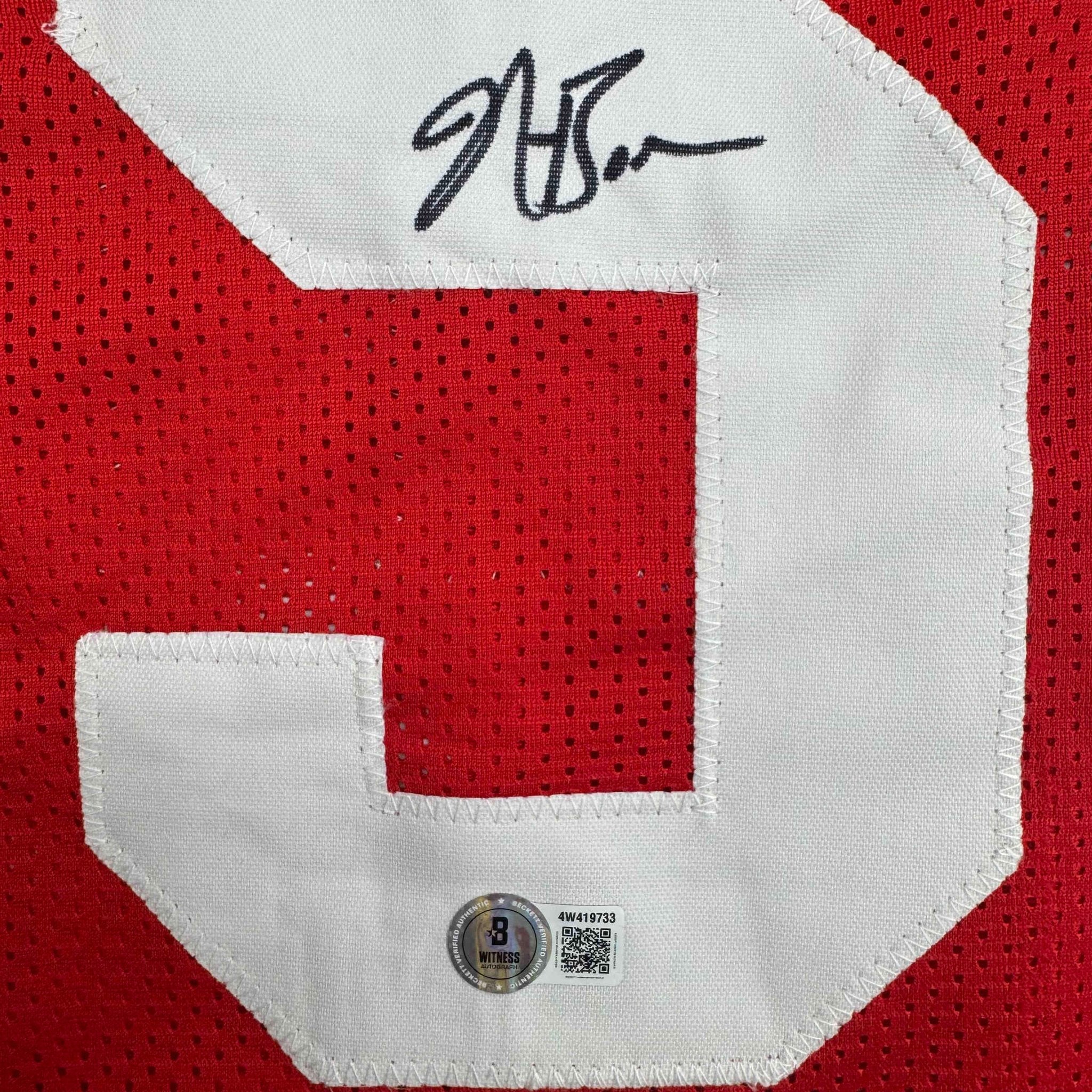 Autographed/Signed NaVorro Bowman San Francisco Red Football Jersey Beckett BAS COA