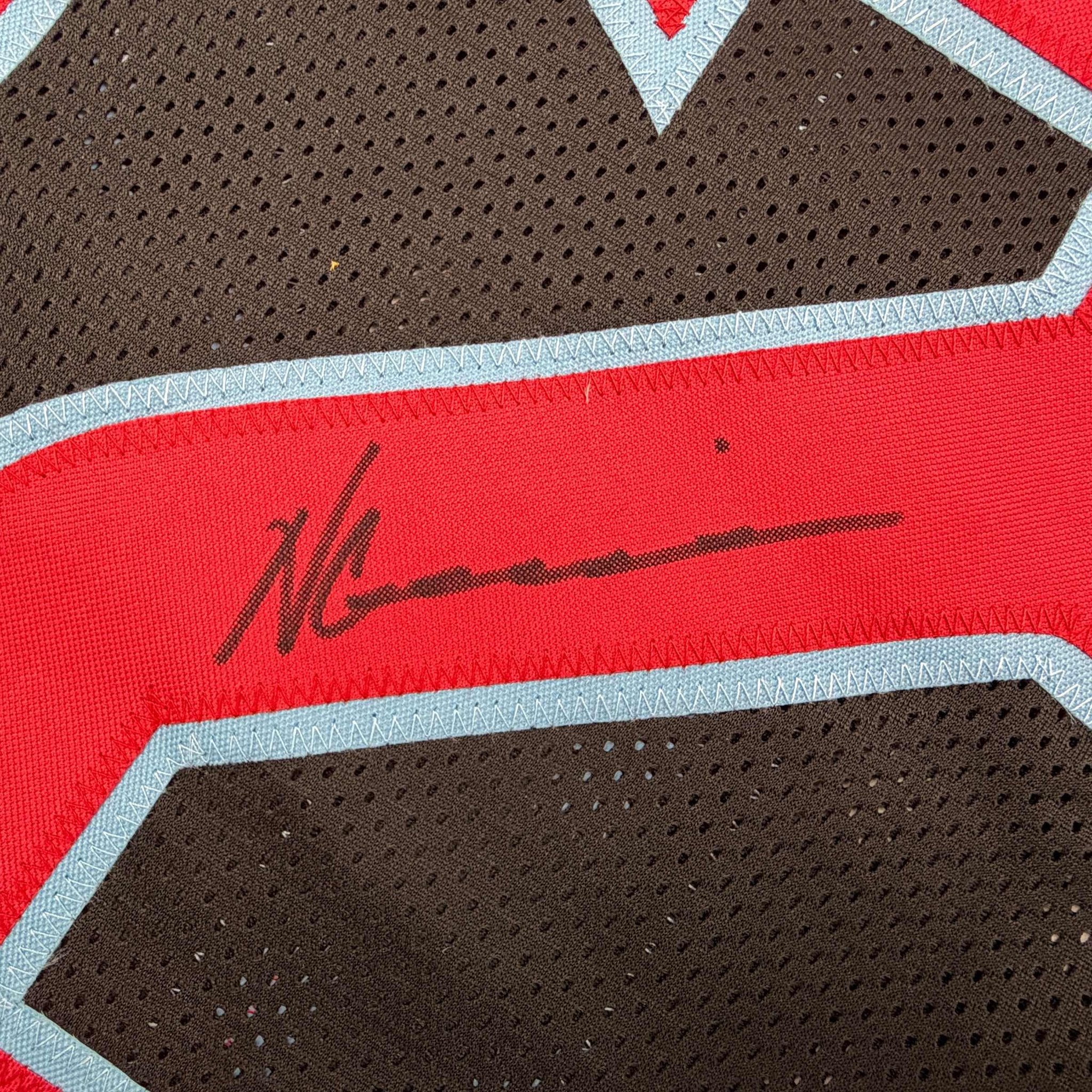 Autographed/Signed Nico Collins Houston H-Town Black Football Jersey JSA COA