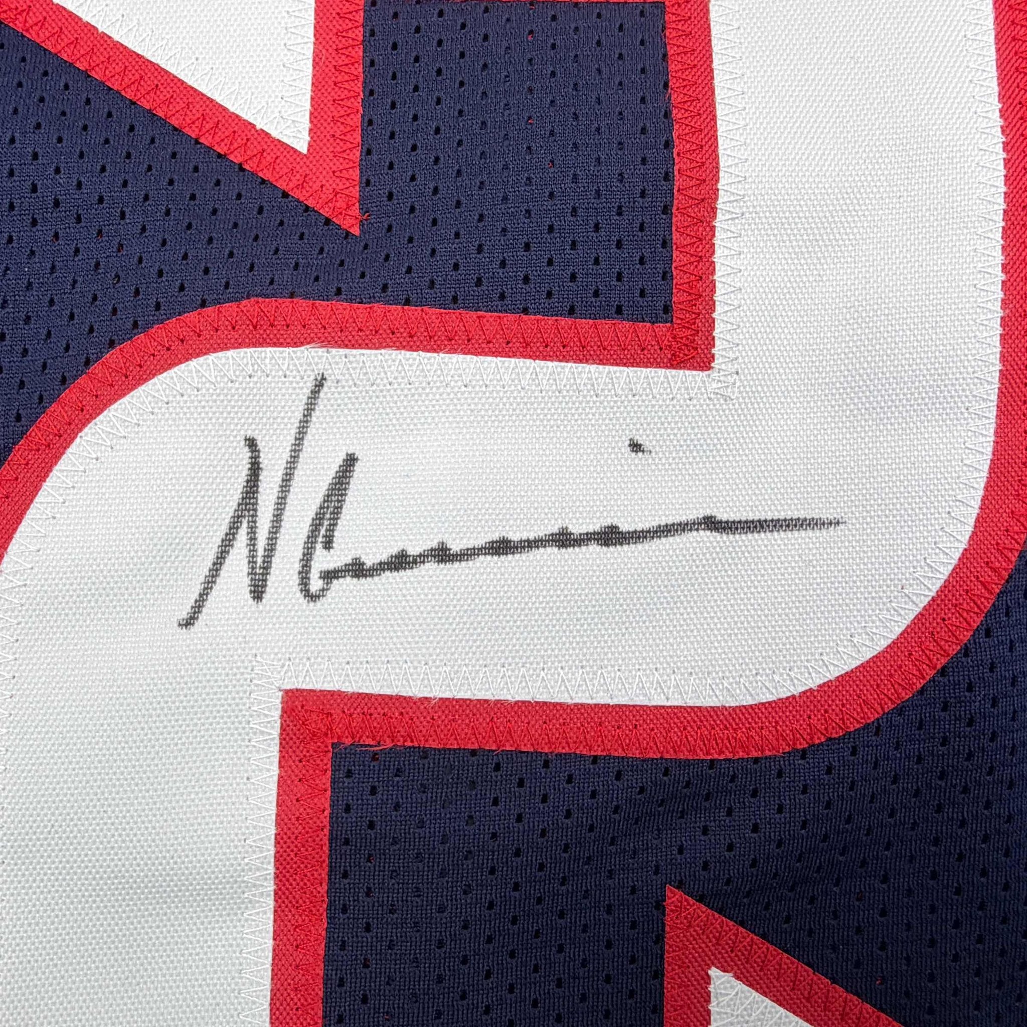 Autographed/Signed Nico Collins Houston Blue Rookie Football Jersey JSA COA