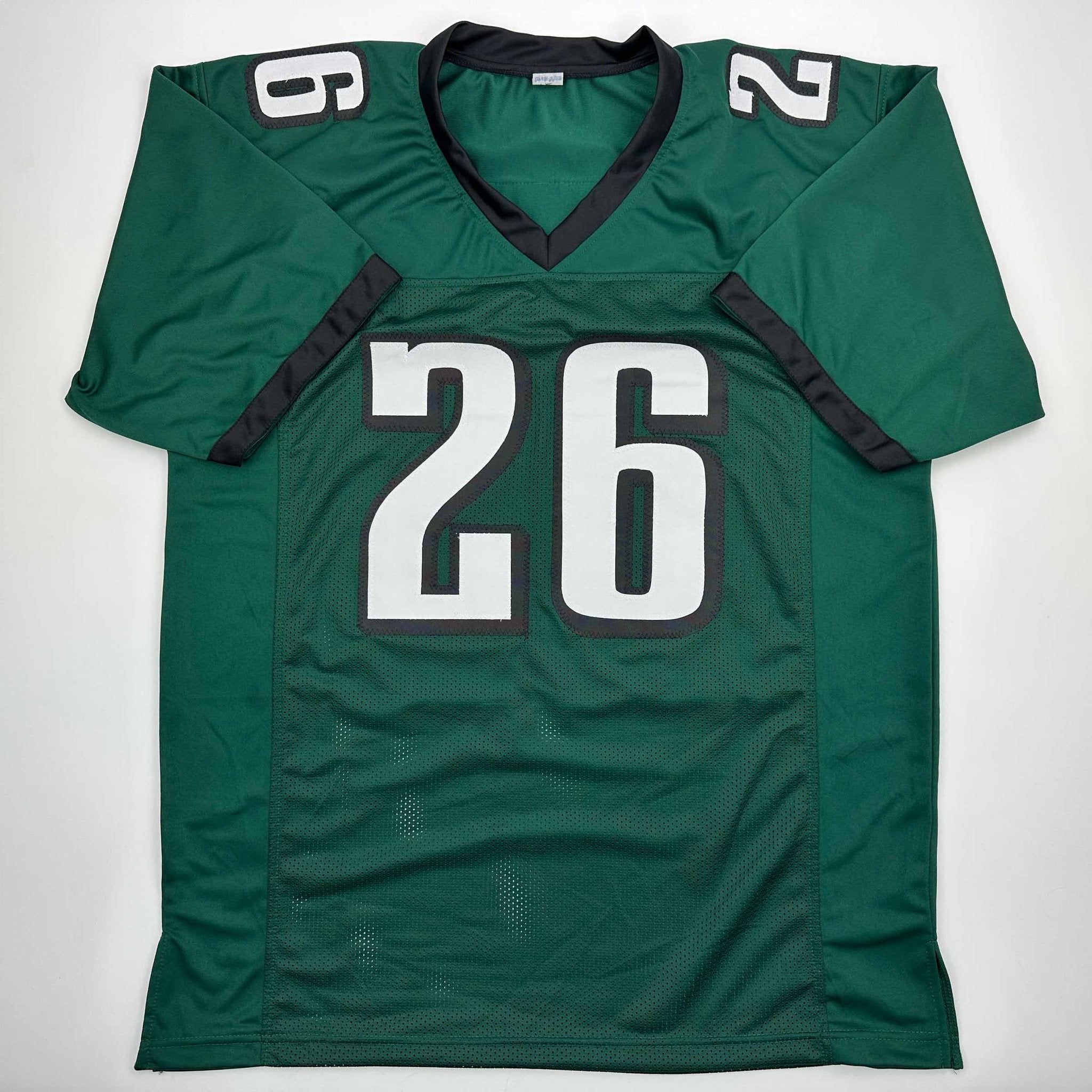 Autographed/Signed Saquon Barkley Philadelphia Midnight Green Football Jersey Beckett BAS COA