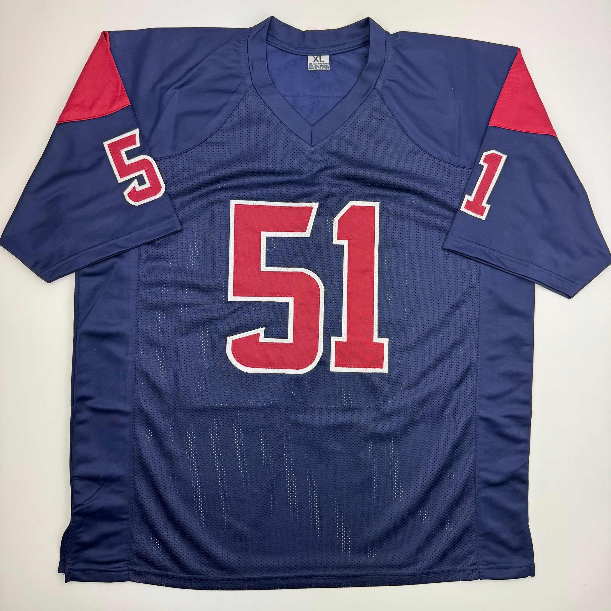 Autographed/Signed Will Anderson Jr. Houston Blue Alternate Football Jersey JSA COA