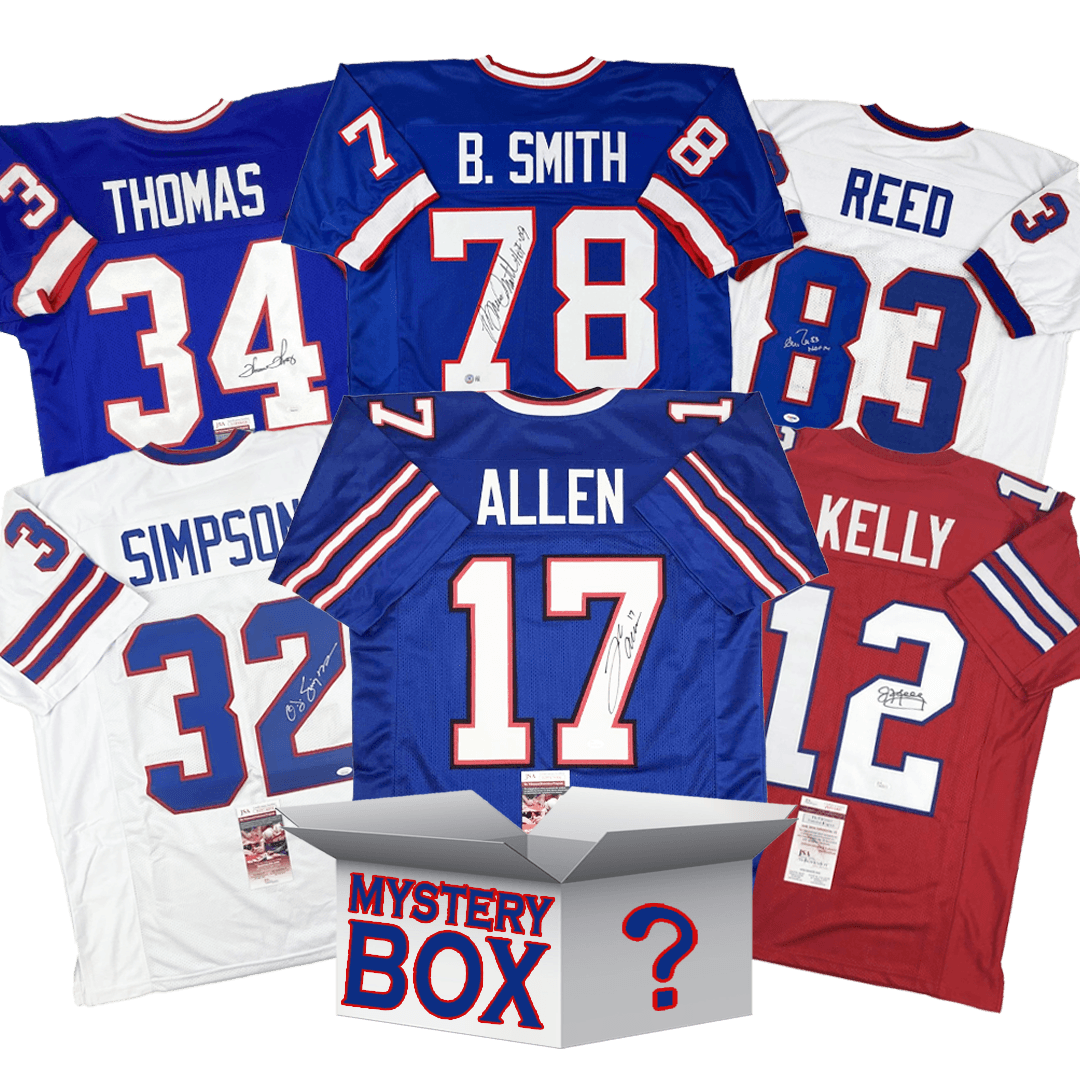 Autographed/Signed Buffalo Football Jersey Mystery Box with PSA JSA or Beckett COA