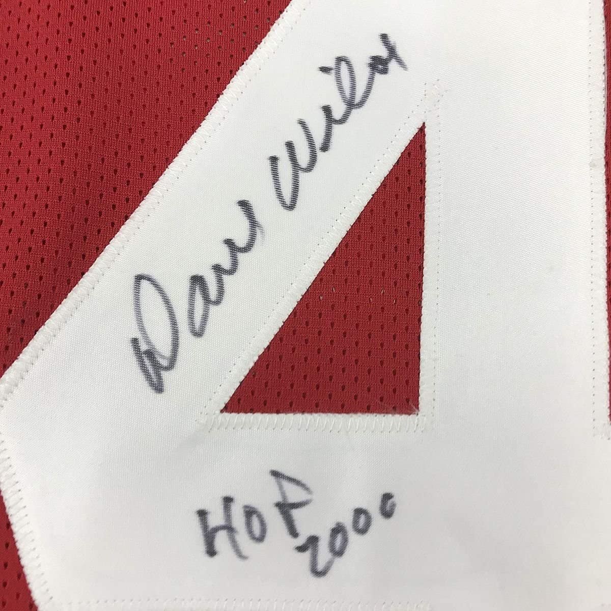 Framed Autographed/Signed Dave Wilcox HOF 2000 35x39 San Francisco 49ers Red Football Jersey GTSM COA