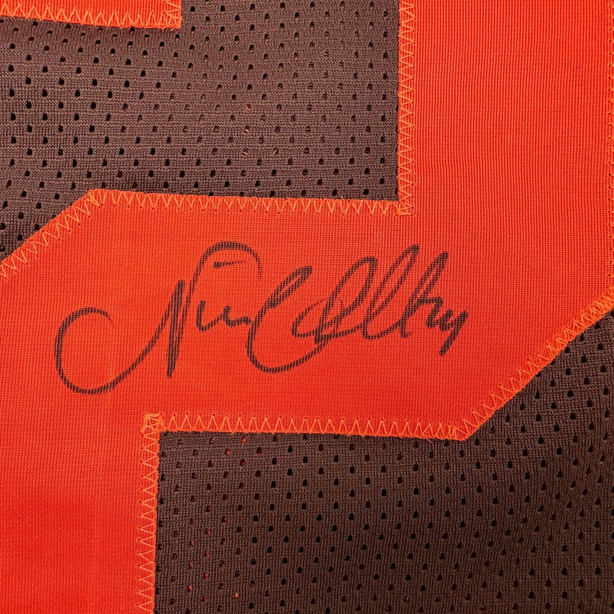 Autographed/Signed Nick Chubb Cleveland Color Rush Football Jersey Beckett BAS COA