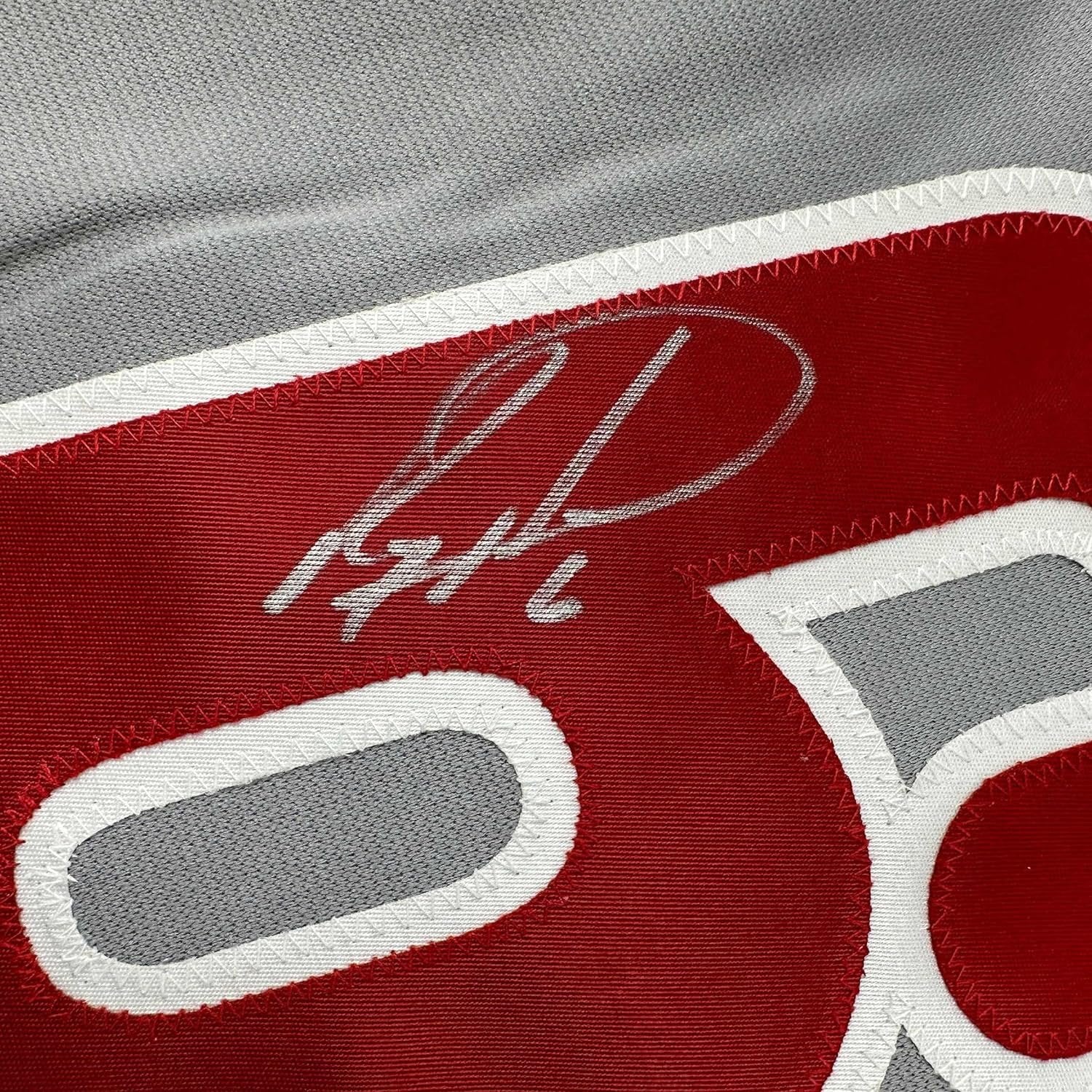 Framed Autographed/Signed Ryan Howard 35x39 Philadelphia Grey Baseball Jersey JSA COA
