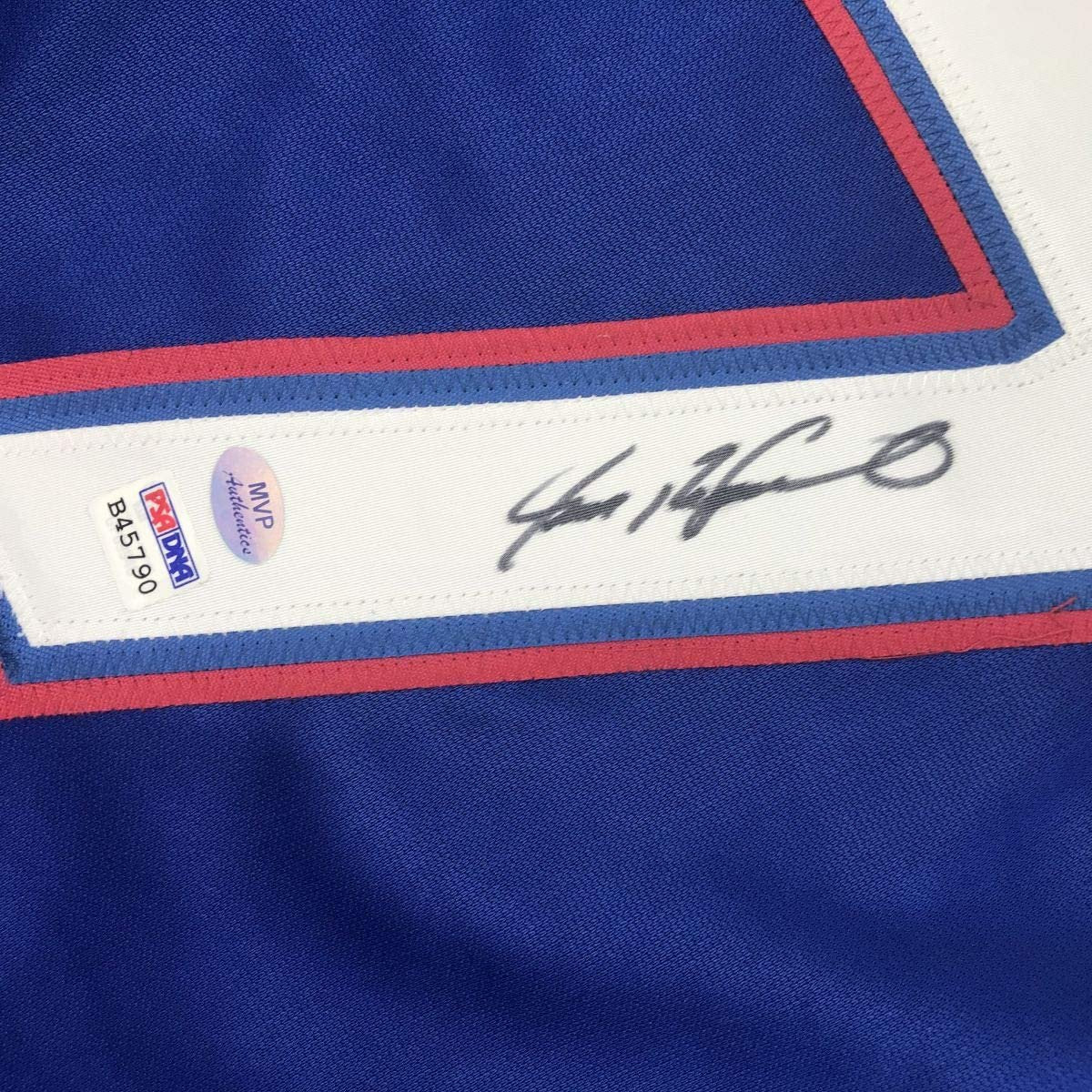 Autographed/Signed Ivan Pudge Rodriguez Texas Blue Baseball Jersey PSA/DNA COA