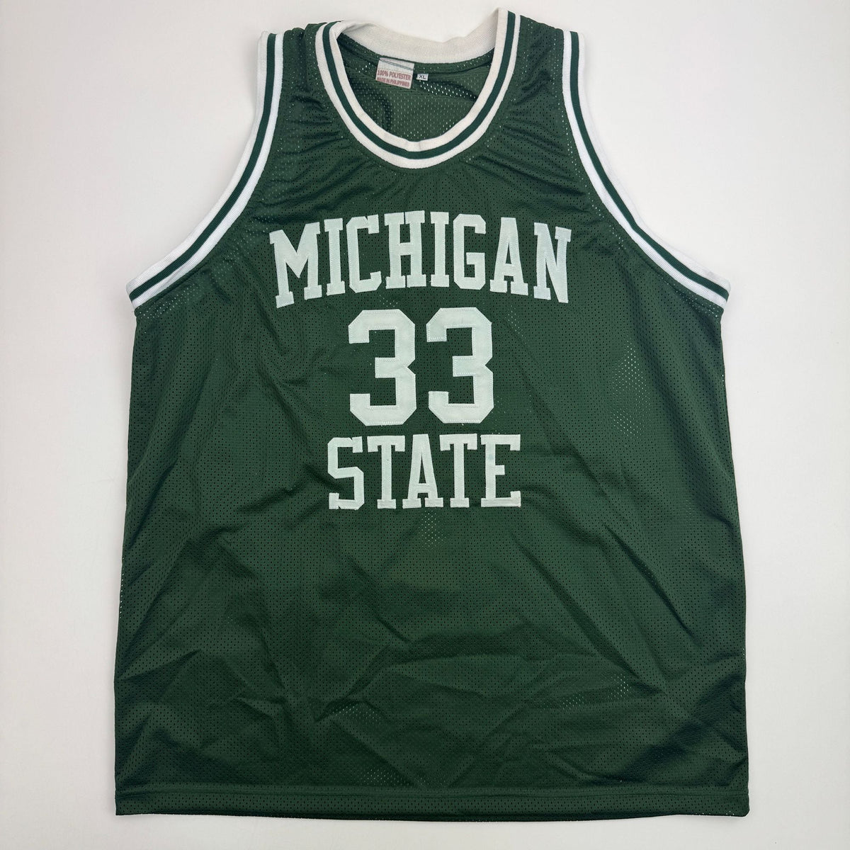 Autographed/Signed Earvin Magic Johnson Michigan State Green College Basketball Jersey JSA COA