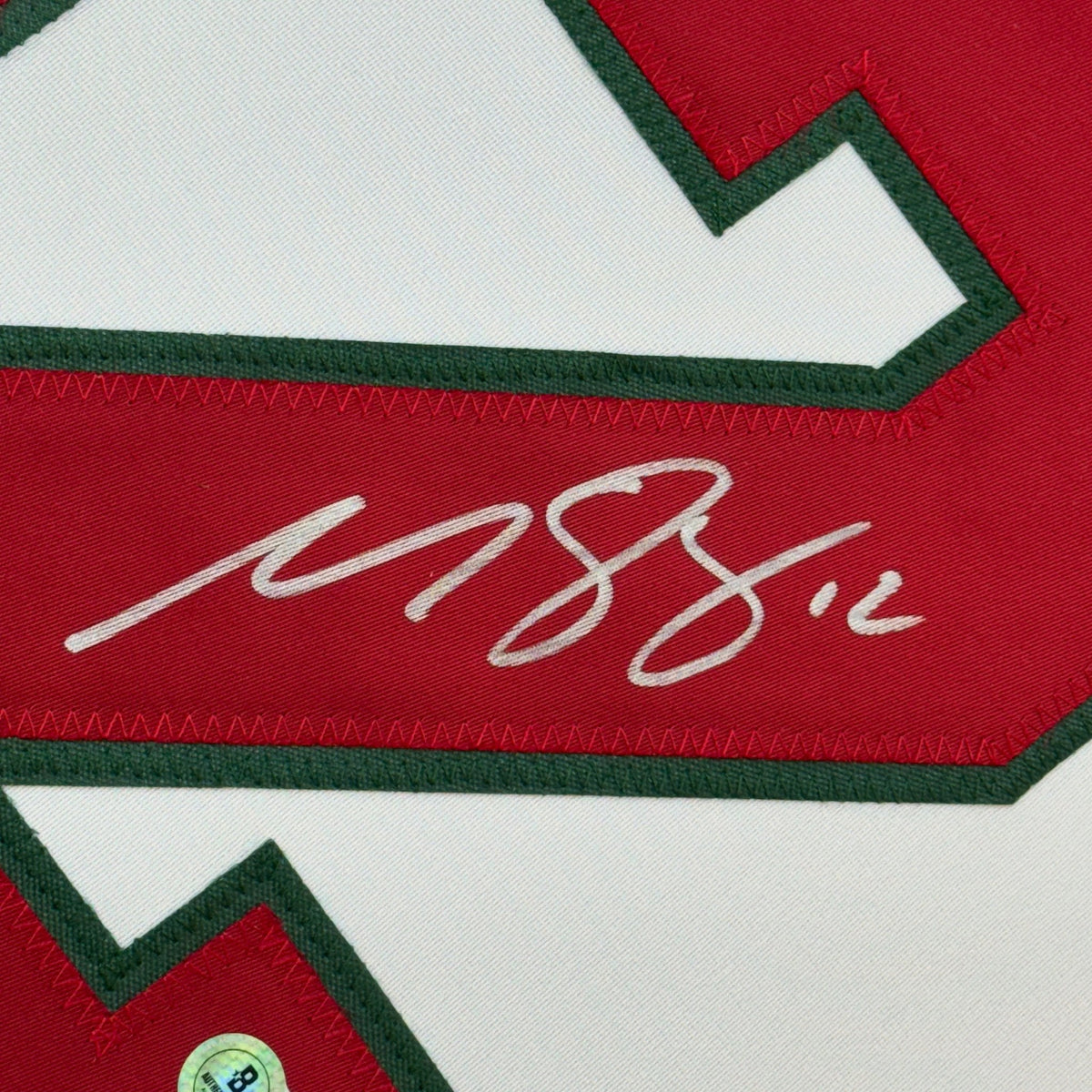 Framed Autographed/Signed Matt Boldy 35x39 Minnesota White Hockey Jersey Beckett BAS COA