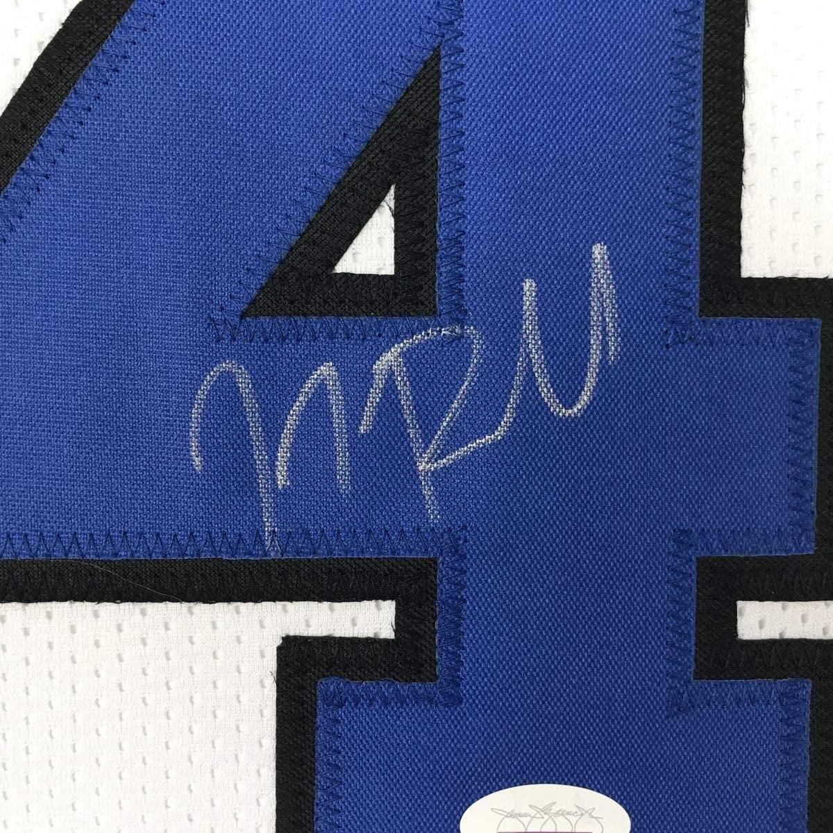 Framed Autographed/Signed JJ J.J. Redick 35x39 Duke White College Basketball Jersey JSA COA