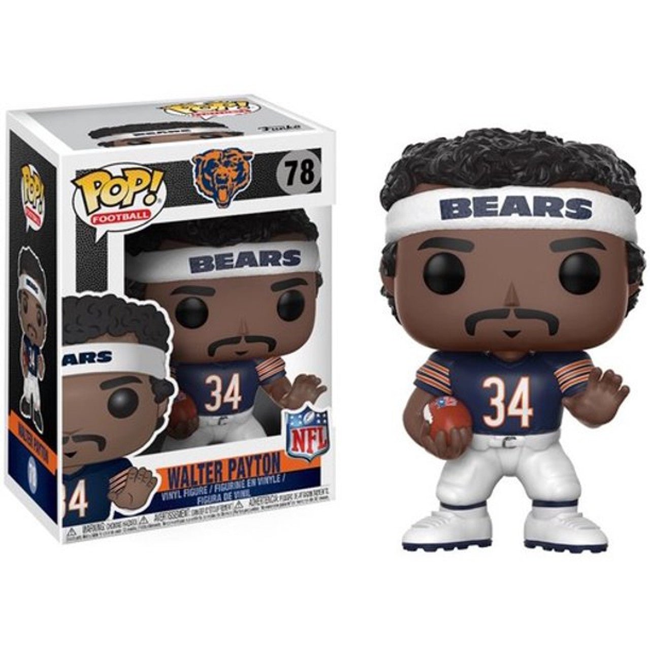 Walter Payton #78 (Blue Home Jersey) Funko POP! Toys Vinyl Collectible Figurine