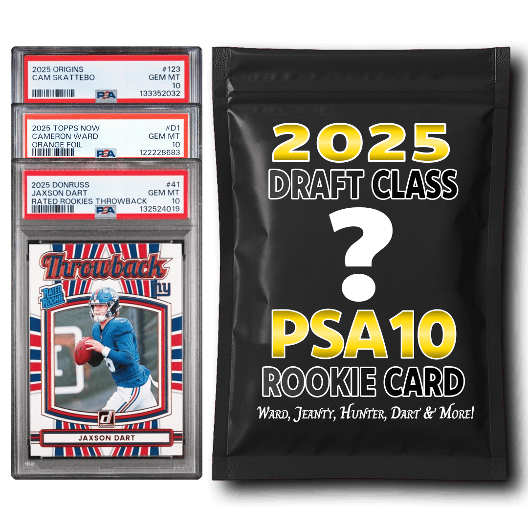 PSA 10 Graded 2025 NFL Football Rookie Card Mystery Box (Ward, Hunter, Jeanty, Dart & More!