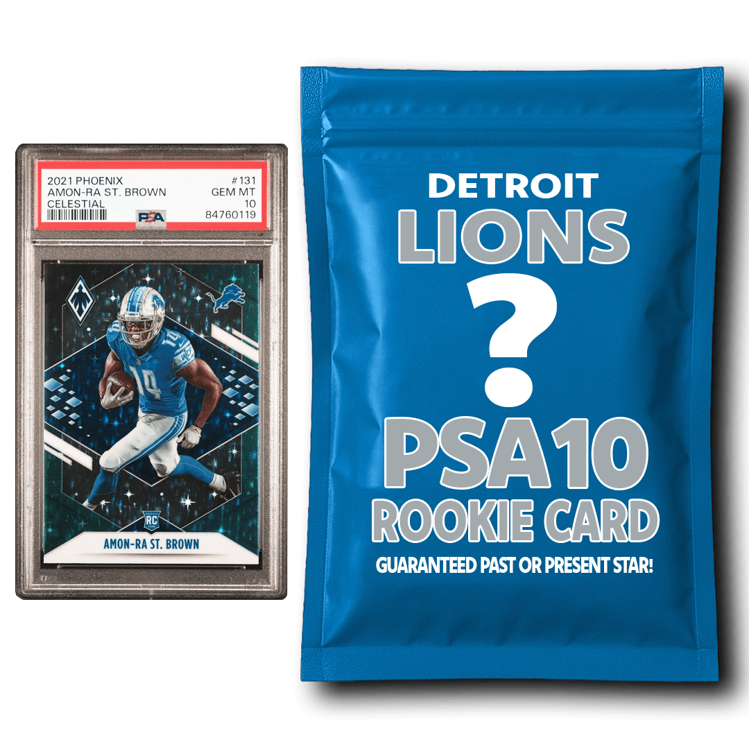 Detroit Lions PSA 10 Graded Rookie Card Mystery Pack