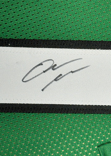 Framed Autographed/Signed Quinyon Mitchell 35x39 Philadelphia Kelly Green Football Jersey JSA COA