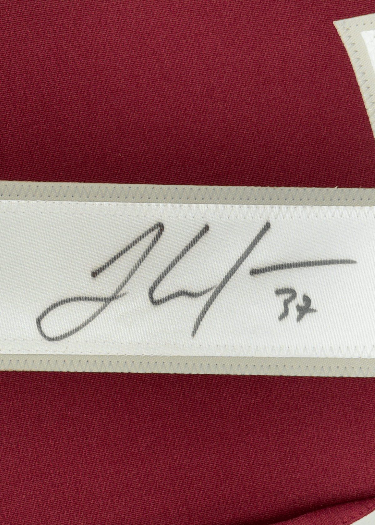 Framed Autographed/Signed JT J.T. Compher 35x39 Colorado Maroon Hockey Jersey PSA/DNA COA