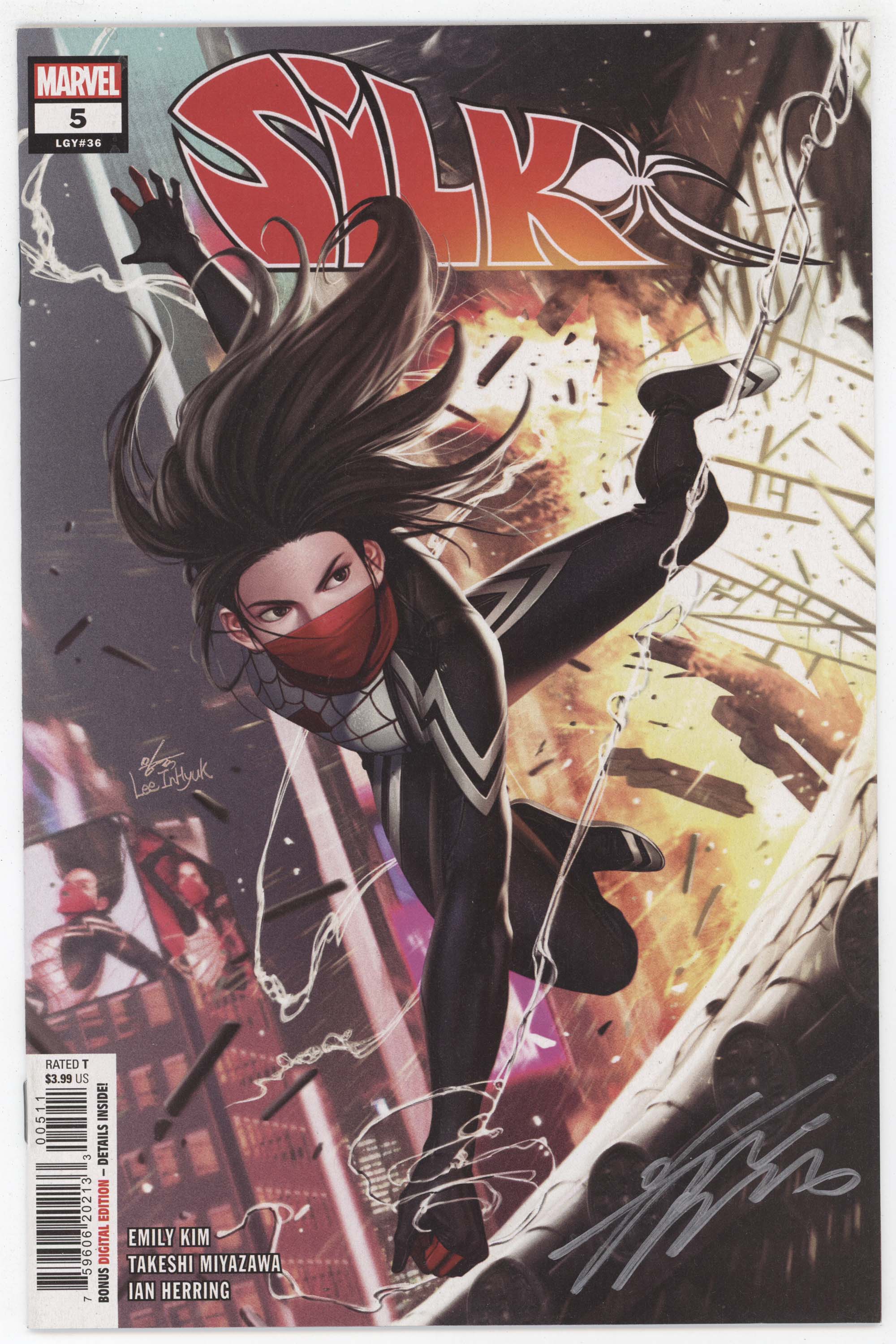 Silk #5 Signed by Inhyuk Lee COA Marvel