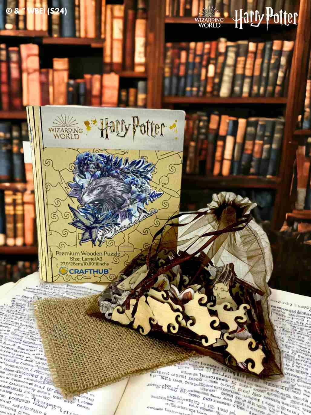 Harry Potter - Ravenclaw Crest - Utilitarian Romance Wooden Jigsaw Puzzle