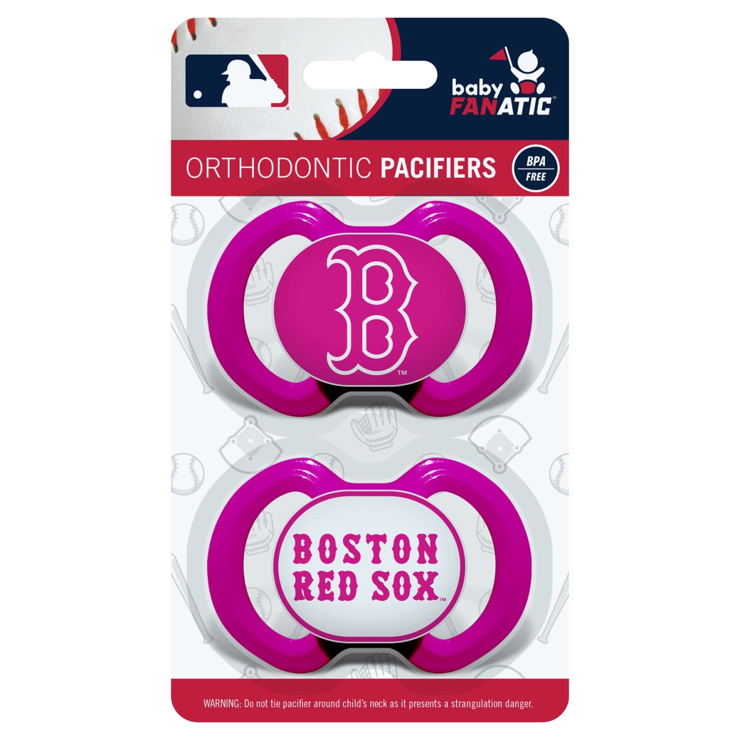 Boston Red Sox - Pink Pacifier 2-Pack