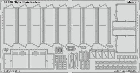 Eduard 36320 1/35 Armor- Tiger I Late Fenders for ACY