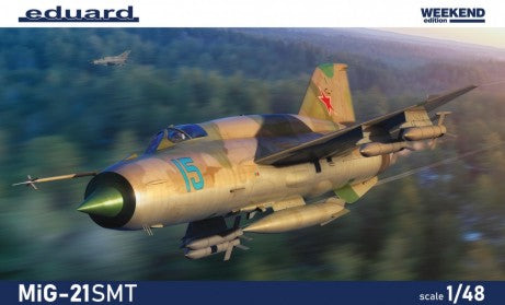 Eduard 84180 1/48 MiG21SMT Soviet Cold War Jet Aircraft (Wkd Edition Plastic Kit