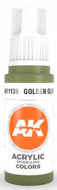 AK Interactive 11139 Golden Olive 3G Acrylic Paint 17ml Bottle
