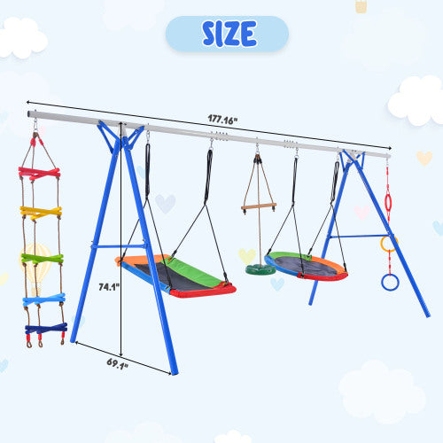5-in-1 Outdoor Swing Set