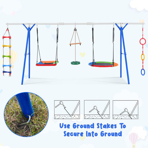 5-in-1 Outdoor Swing Set