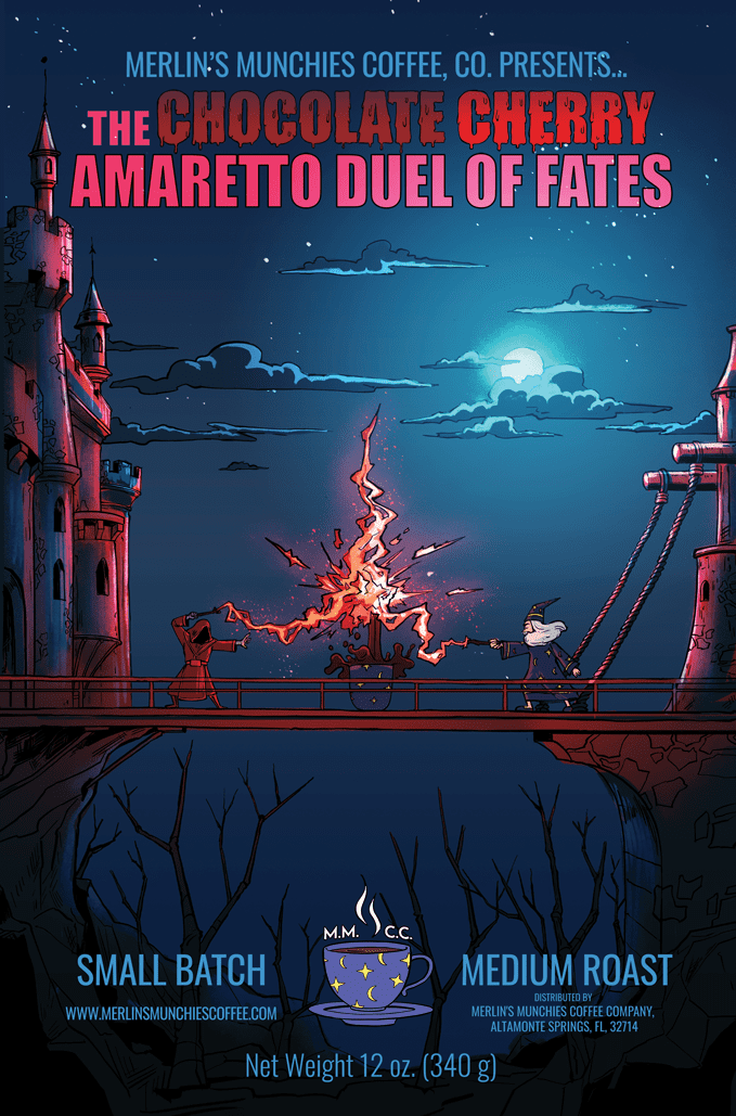 DECAF Chocolate Cherry Amaretto Duel of Fates 12 oz