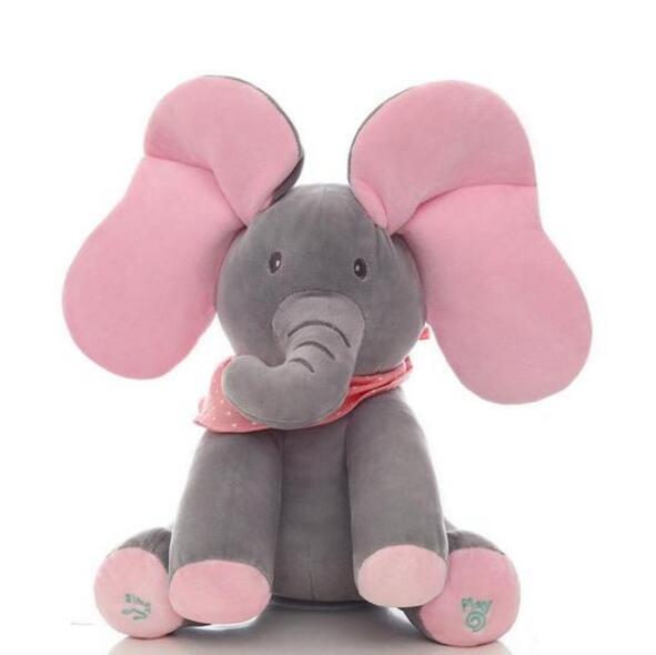 Peek-A-Boo Elephant Plush Toy – Interactive Singing and Hide-and-Seek Toy