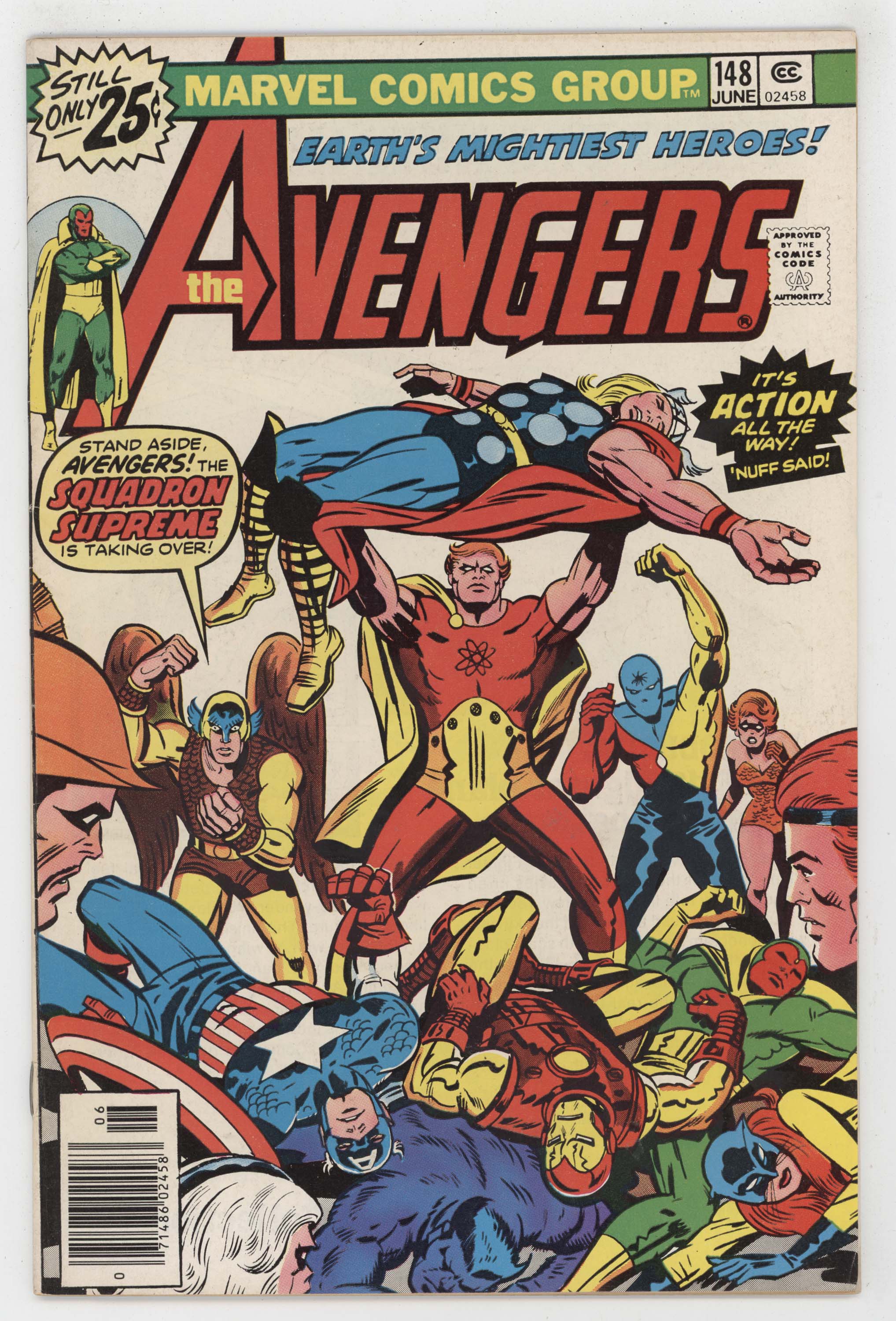 Avengers 148 Marvel 1976 VF Iron Man Thor Captain America Scarlet Witch