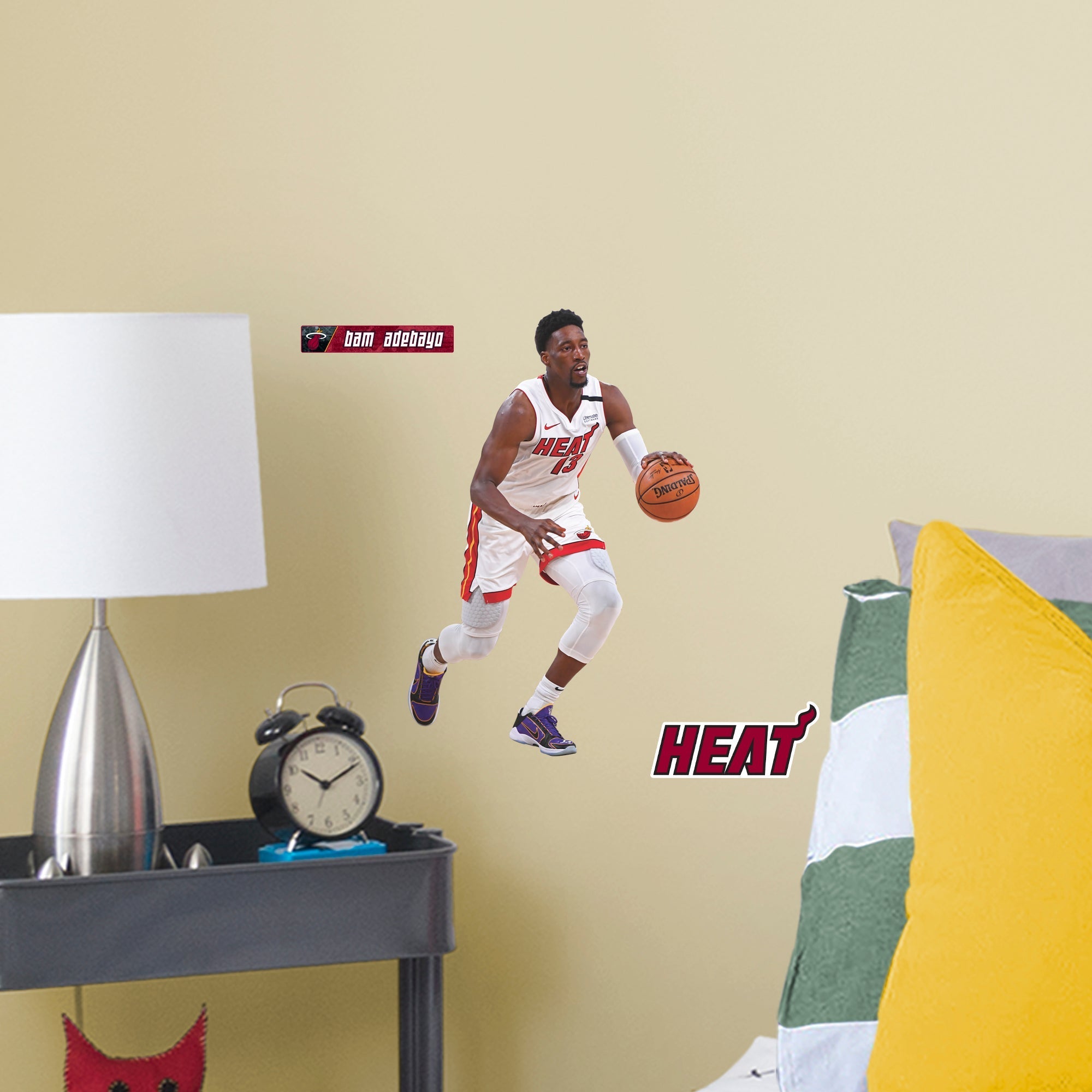 Bam Adebayo - RealBig Collection - Official NBA - Miami Heat - Reusable Vinyl Wall Decals