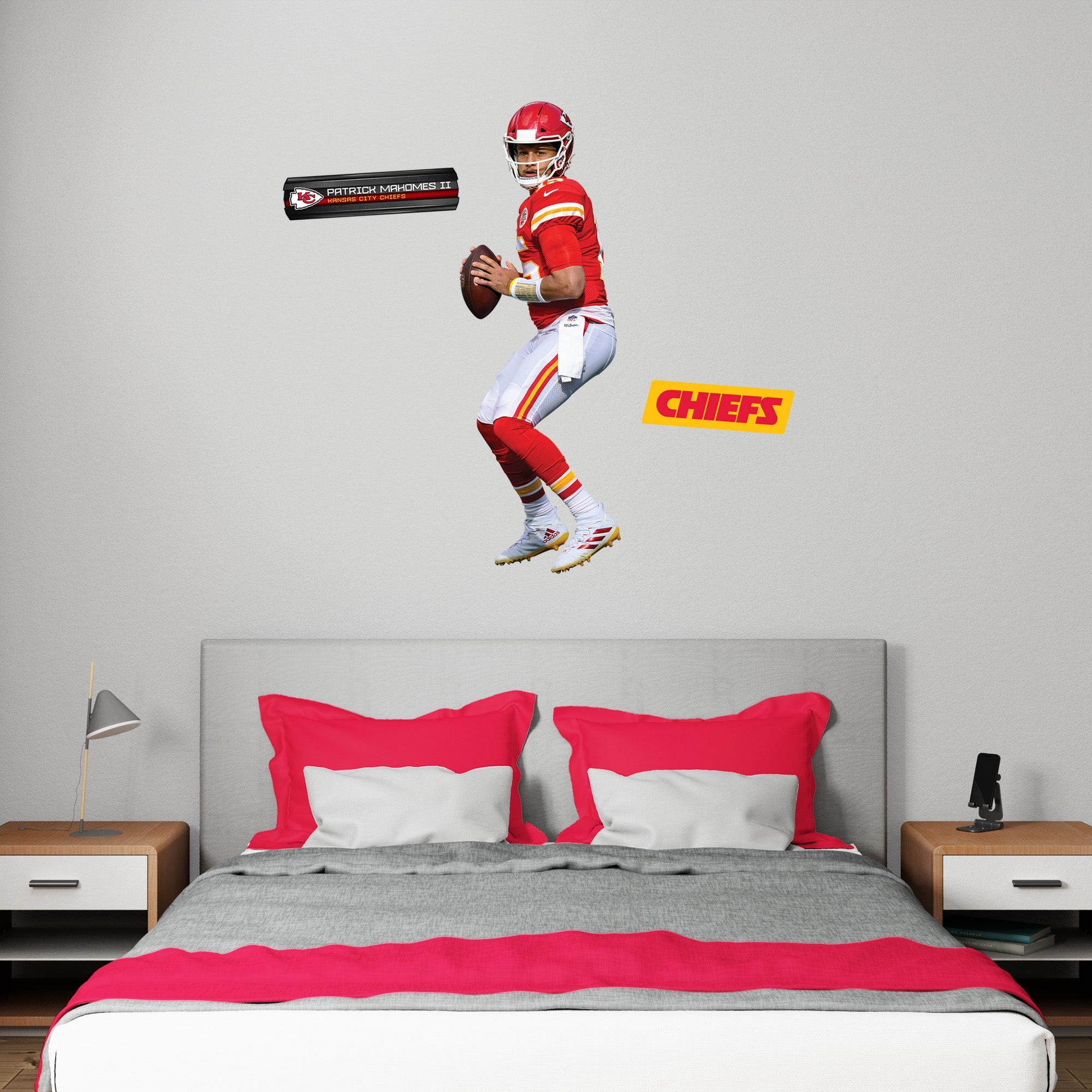 Patrick Mahomes II - RealBig Arrowhead Ace Collection - Official NFL - Kansas City Chiefs - Reusable Vinyl Wall Decals