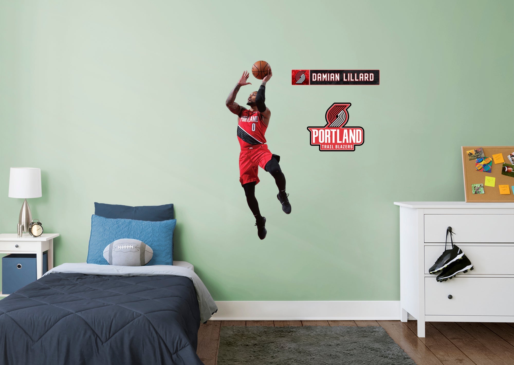 Damian Lillard - RealBig Collection - Official NBA - Portland Trail Blazers - Reusable Vinyl Wall Decals