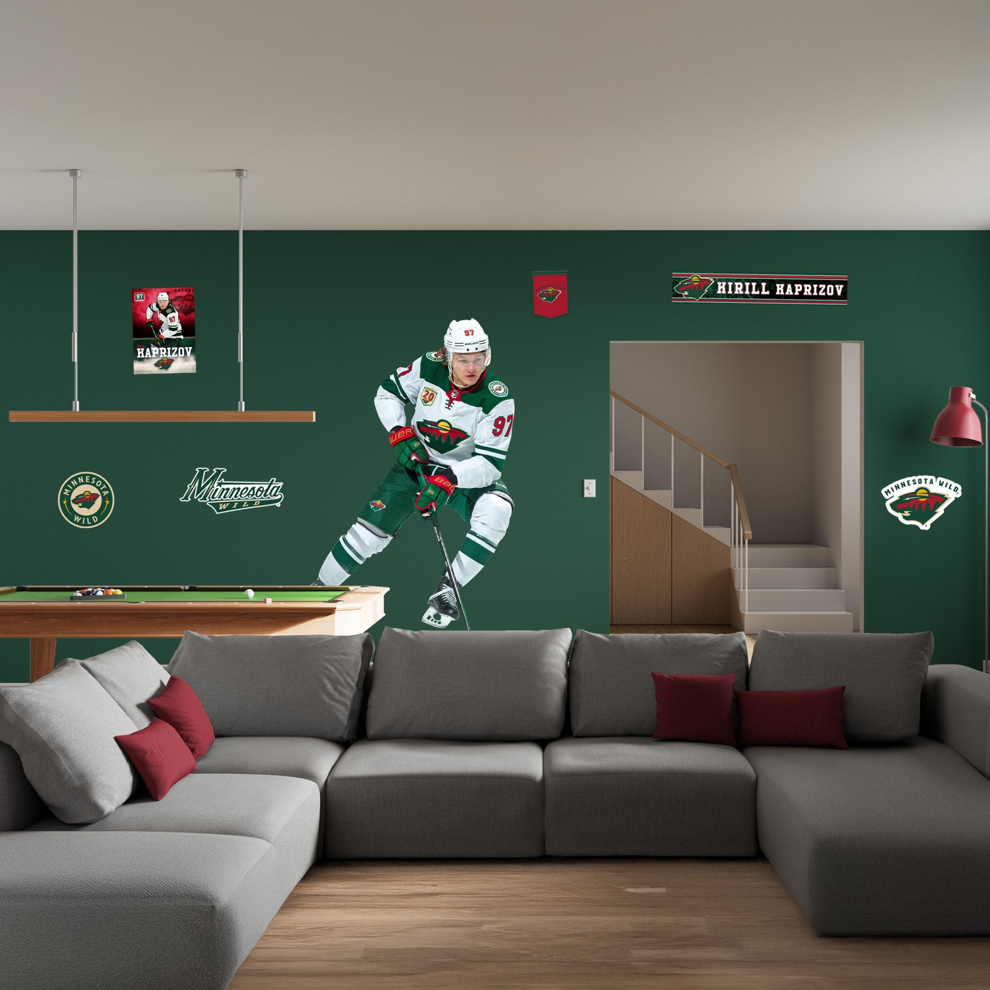 Kirill Kaprizov - RealBig Collection - Official NHL - Minnesota Wild - Reusable Vinyl Wall Decals #1