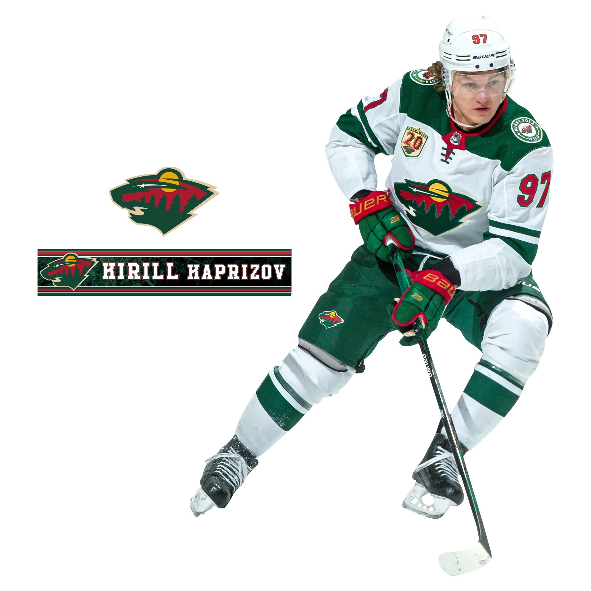 Kirill Kaprizov - RealBig Collection - Official NHL - Minnesota Wild - Reusable Vinyl Wall Decals #1