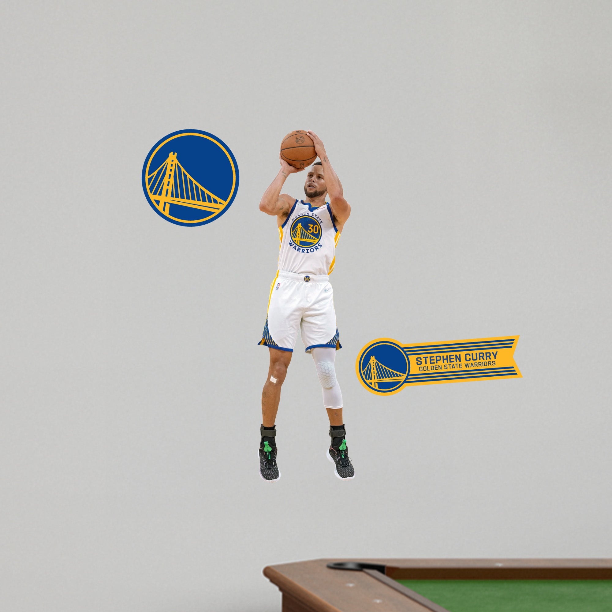 Stephen Curry - RealBig Jumper Collection - Official NBA - Golden State Warriors - Reusable Vinyl Wall Decals