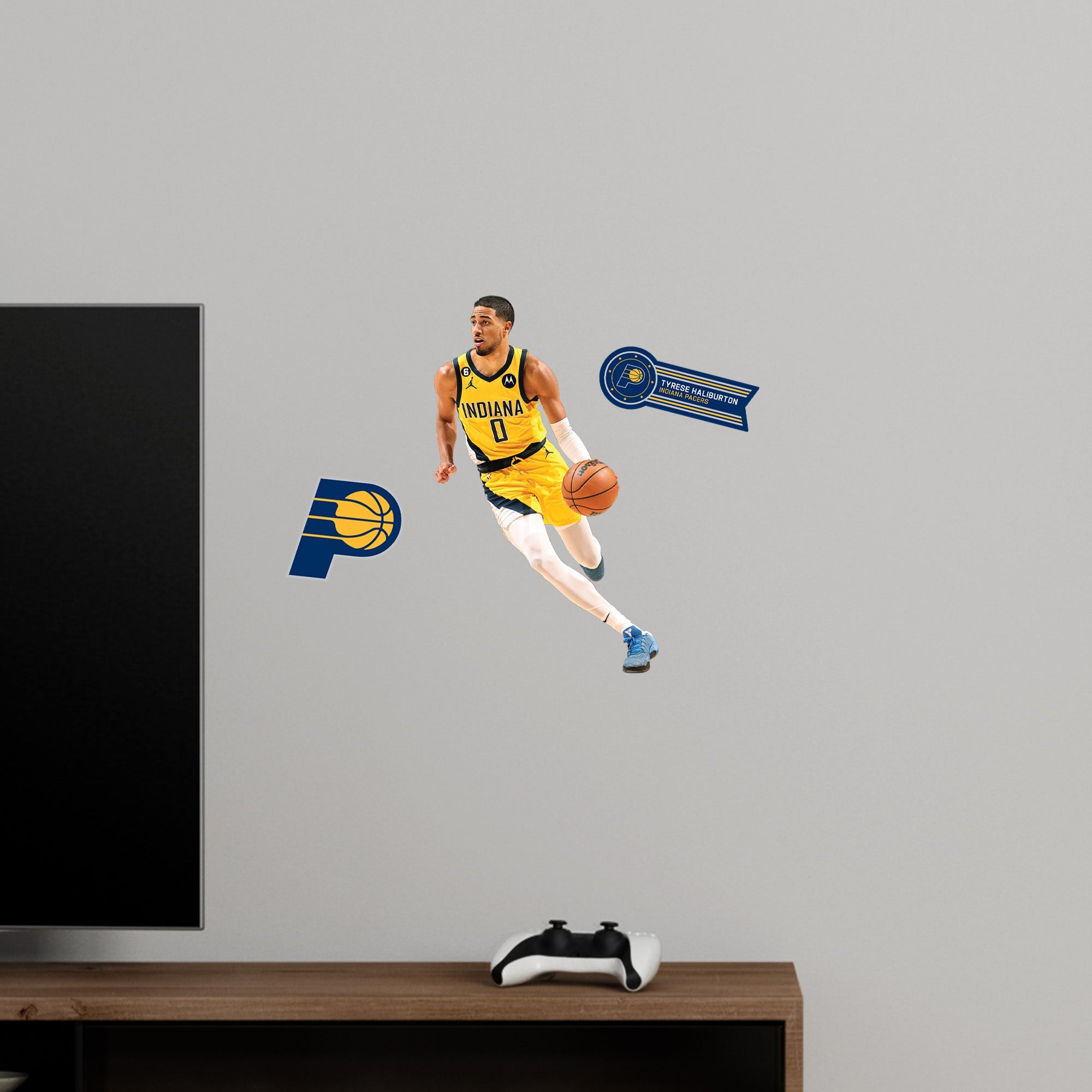 Tyrese Haliburton - RealBig Collection - Official NBA - Indiana Pacers - Reusable Vinyl Wall Decals