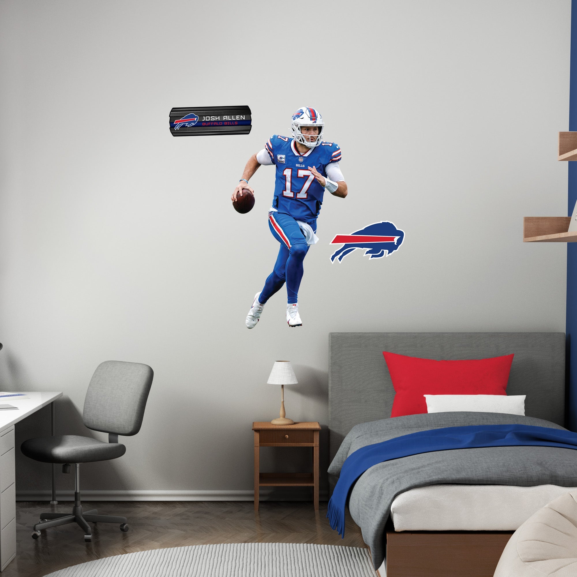 Josh Allen - RealBig Buffalo Breakout Collection - Official NFL - Buffalo Bills - Reusable Vinyl Wall Decals