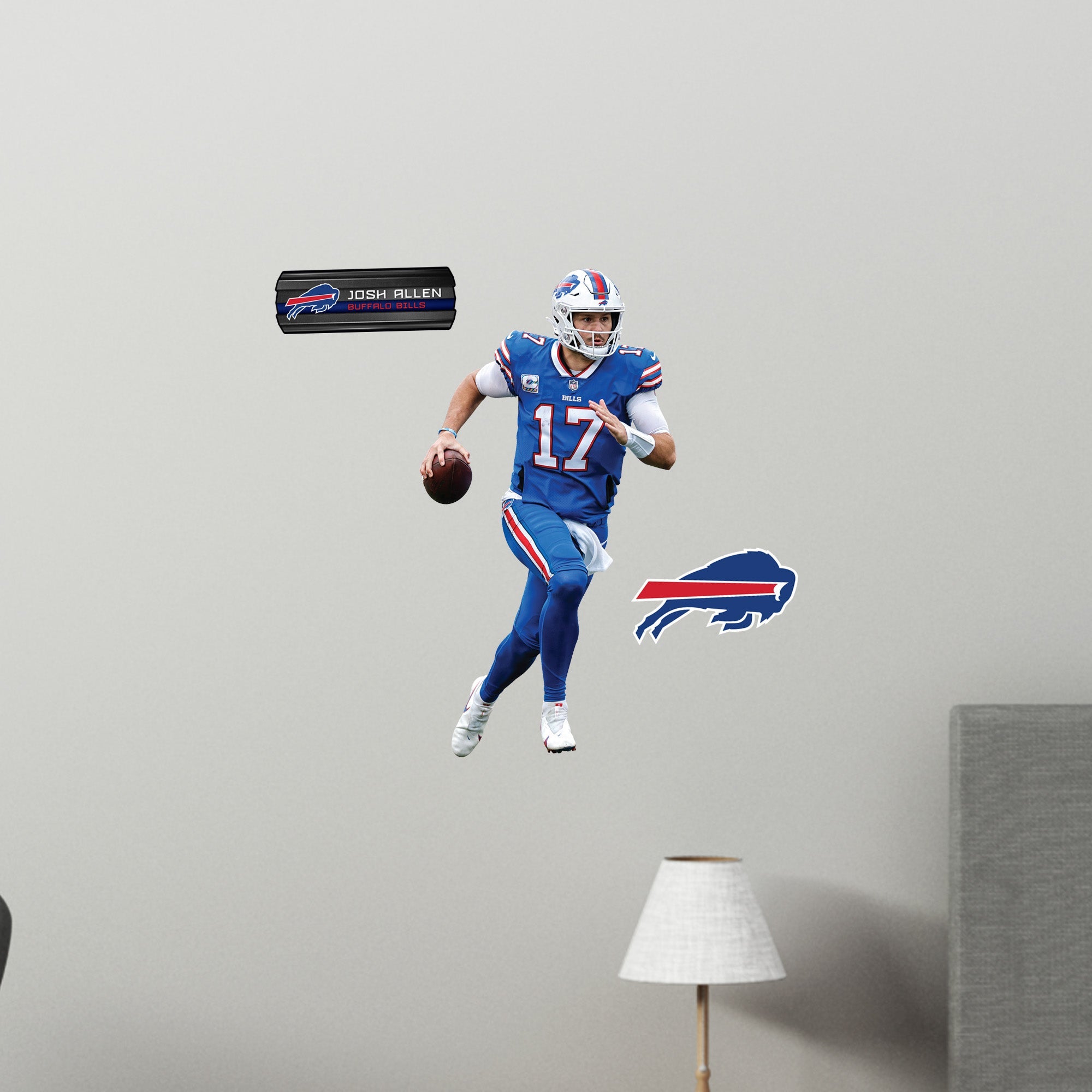 Josh Allen - RealBig Buffalo Breakout Collection - Official NFL - Buffalo Bills - Reusable Vinyl Wall Decals