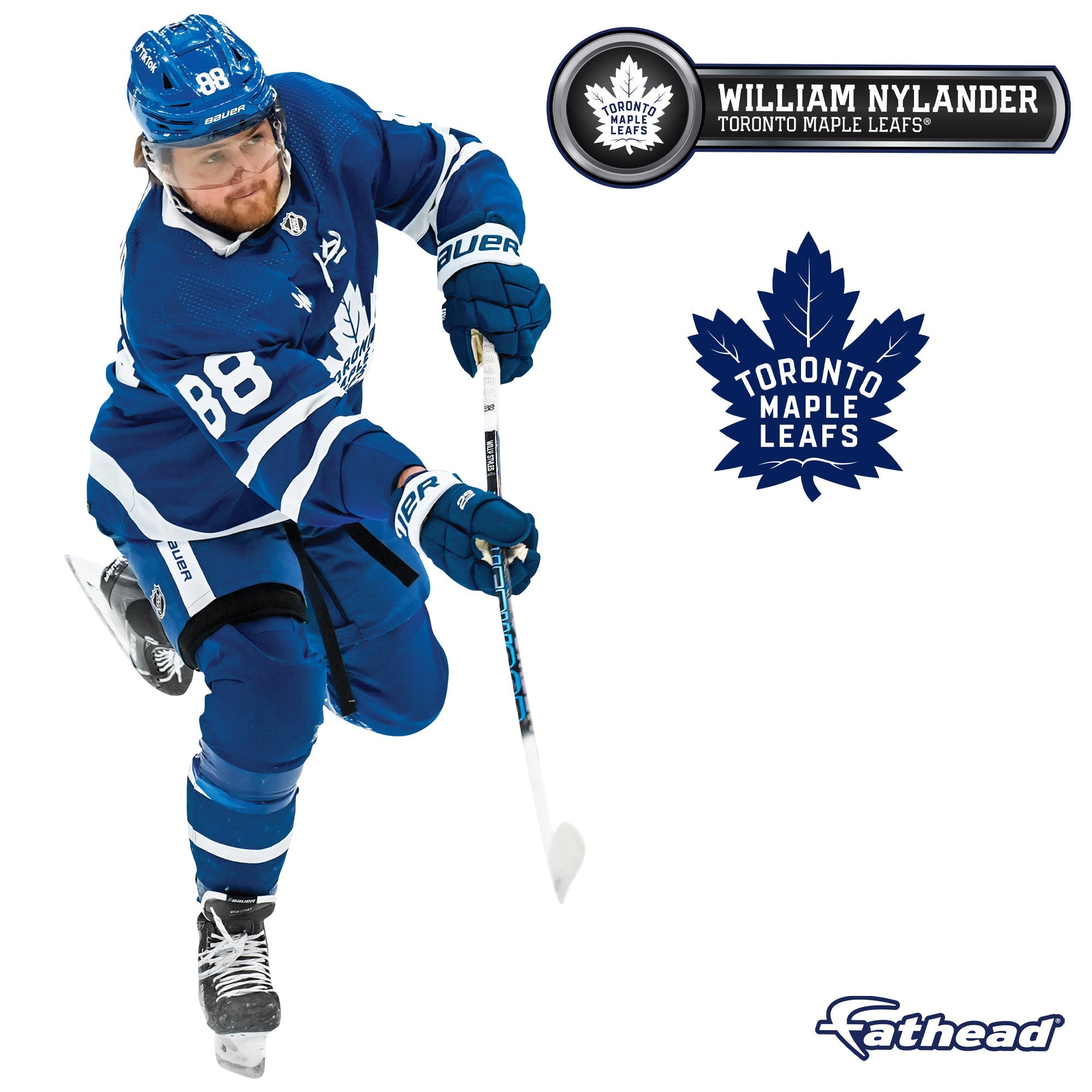 William Nylander - RealBig Collection - Official NHL - Toronto Maple Leafs - Reusable Vinyl Wall Decals