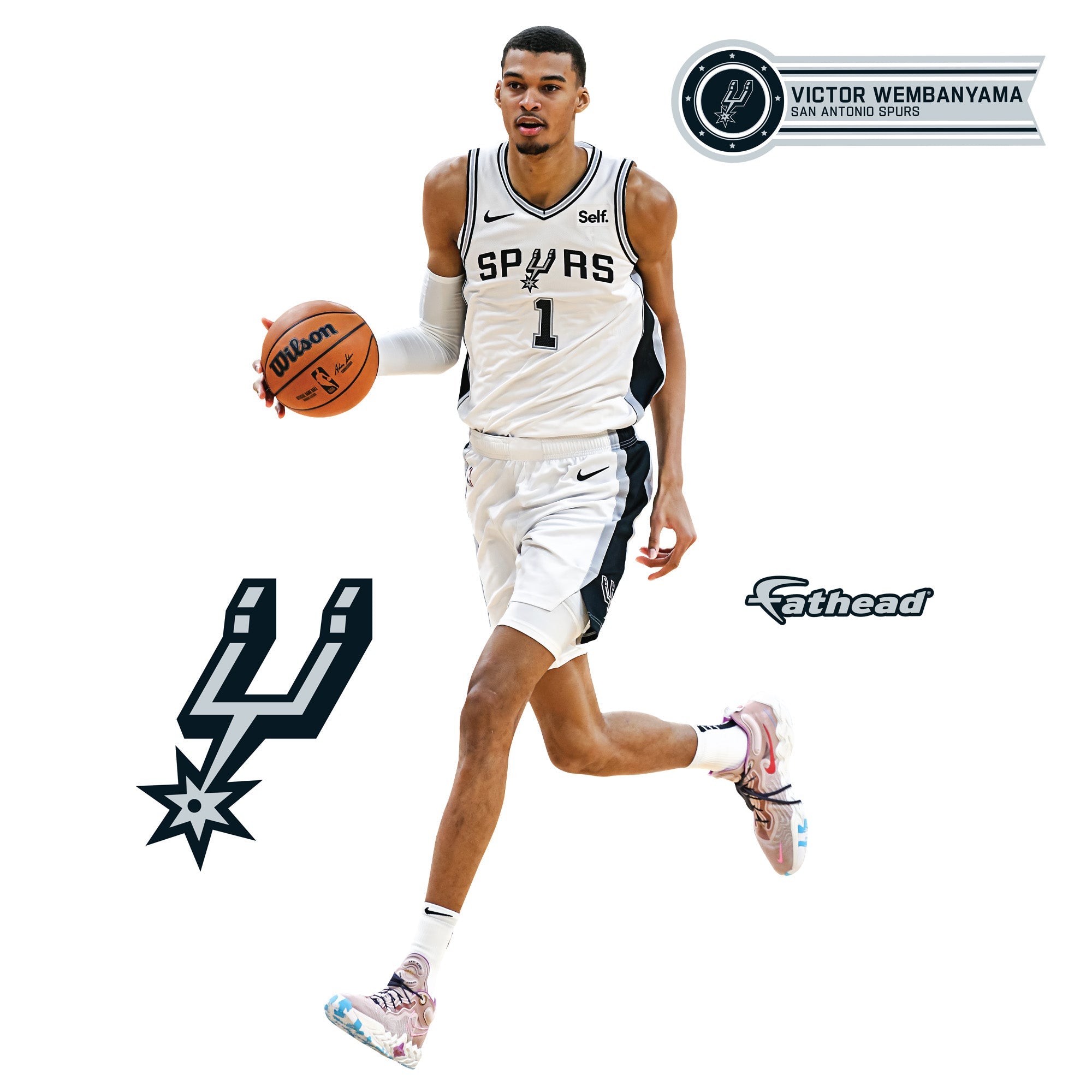 Victor Wembanyama - RealBig Collection - Official NBA - San Antonio Spurs - Reusable Vinyl Wall Decals