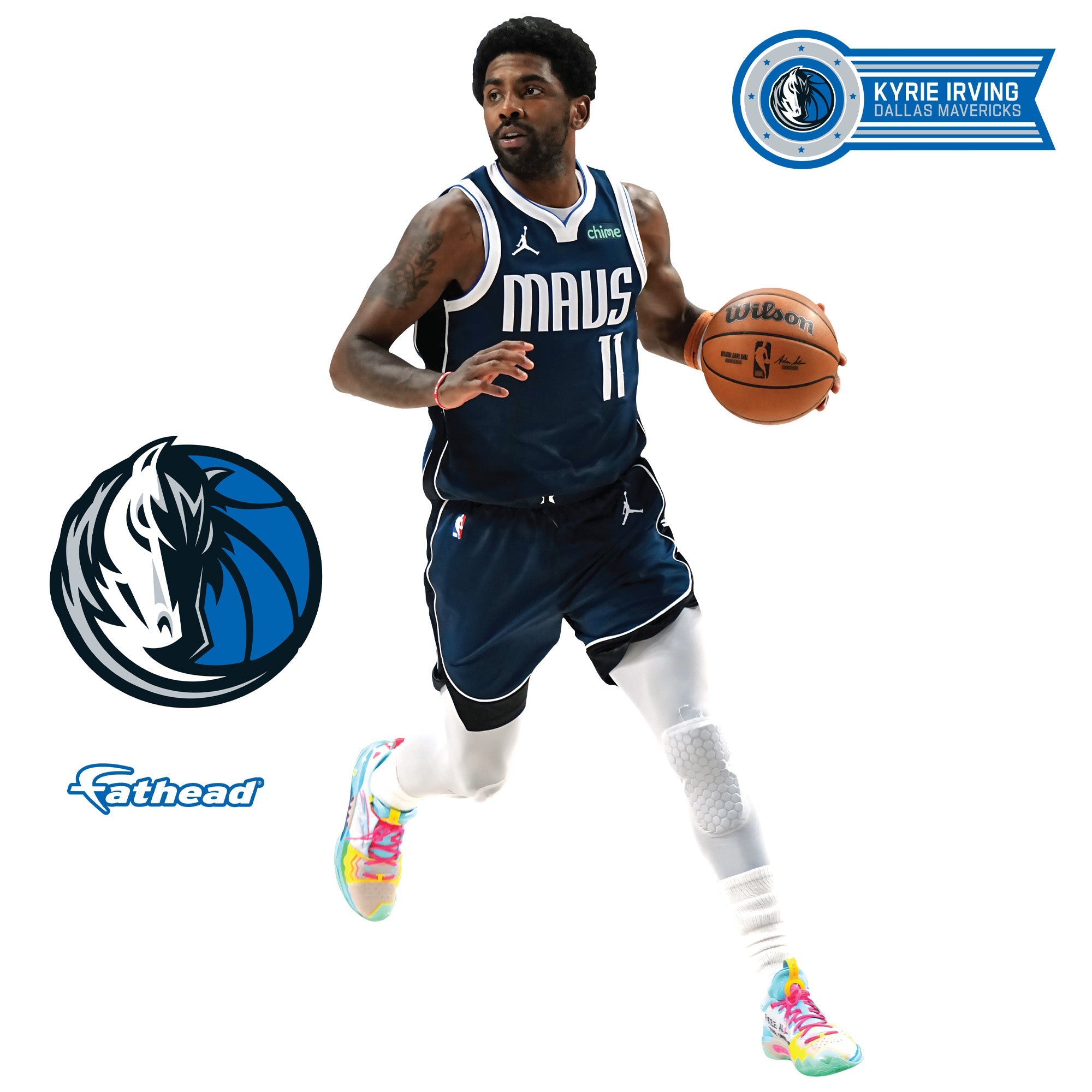 Kyrie Irving - RealBig Collection - Official NBA - Dallas Mavericks - Reusable Vinyl Wall Decals