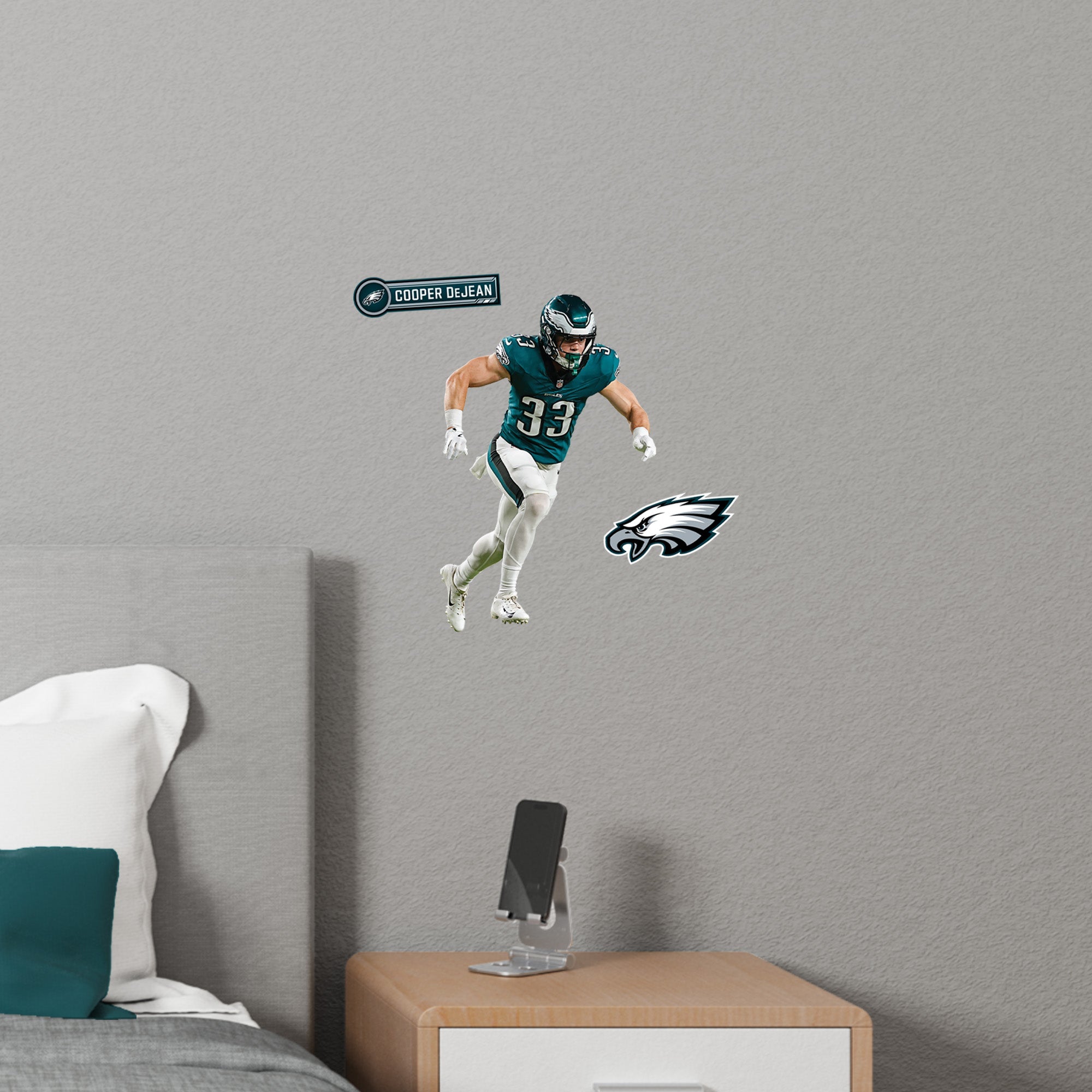 Cooper DeJean - RealBig Collection - Official NFL - Philadelphia Eagles - Reusable Vinyl Wall Decals