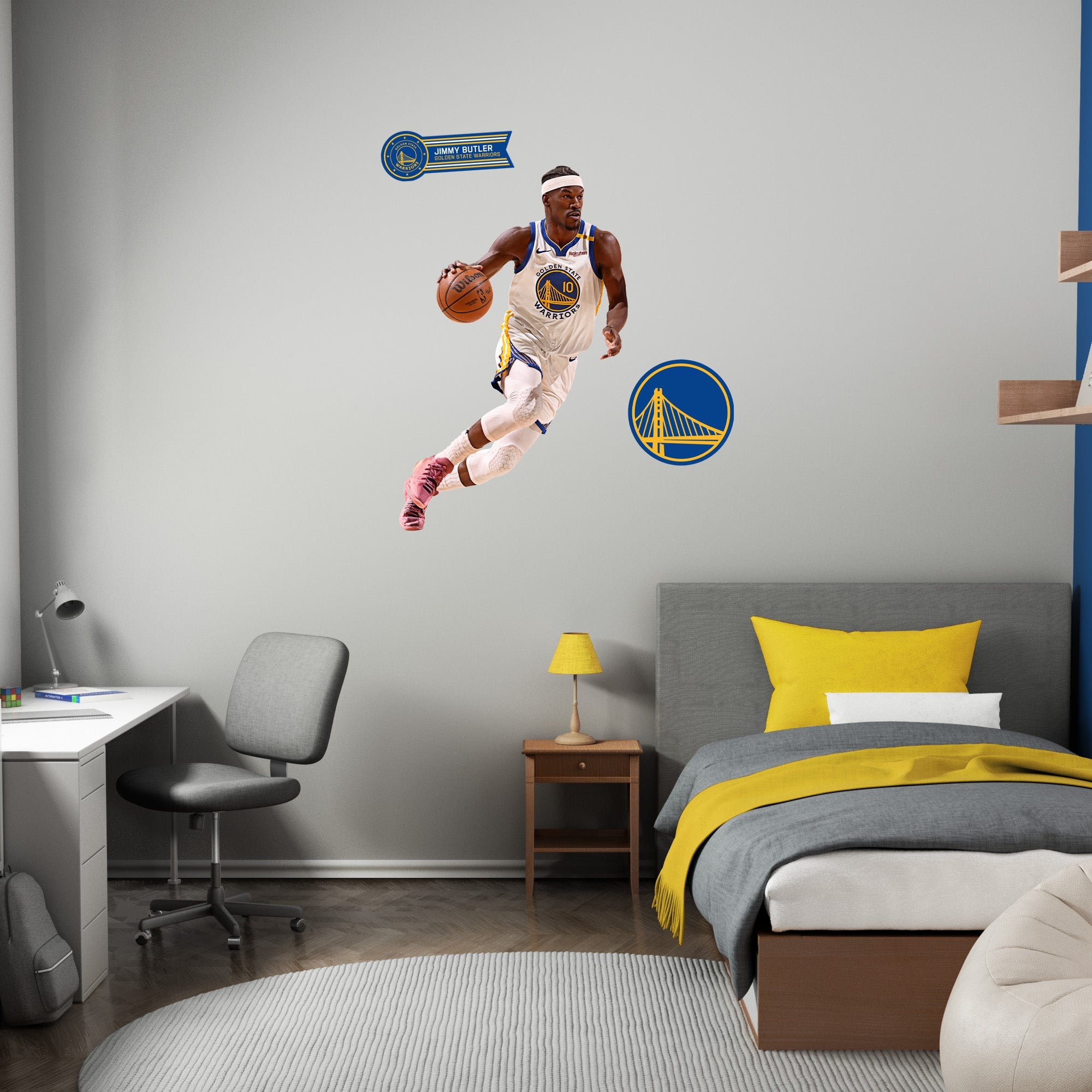 Jimmy Butler - RealBig Collection - Official NBA - Golden State Warriors - Reusable Vinyl Wall Decals