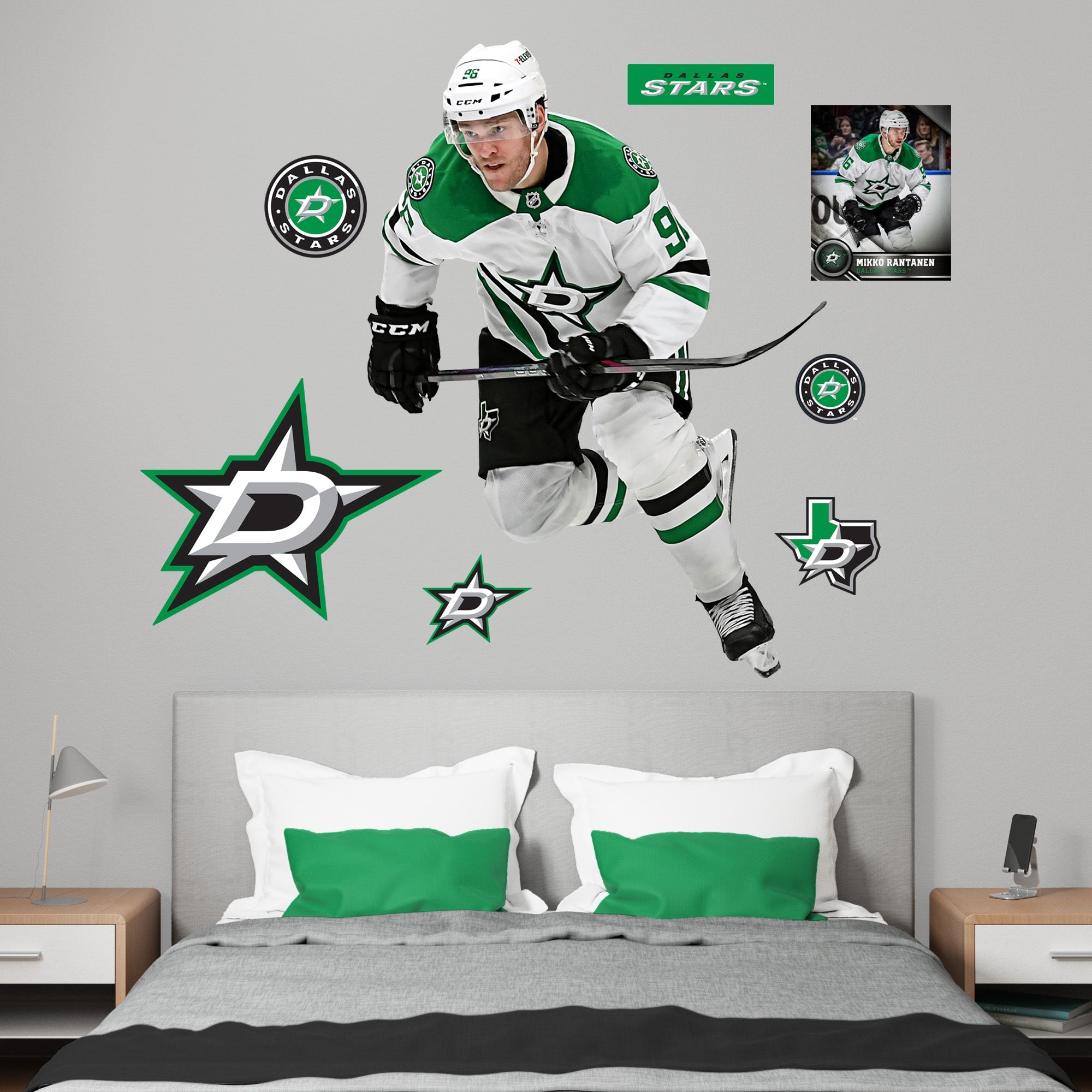 Mikko Rantanen - RealBig Collection - Official NHL - Dallas Stars - Reusable Vinyl Wall Decals