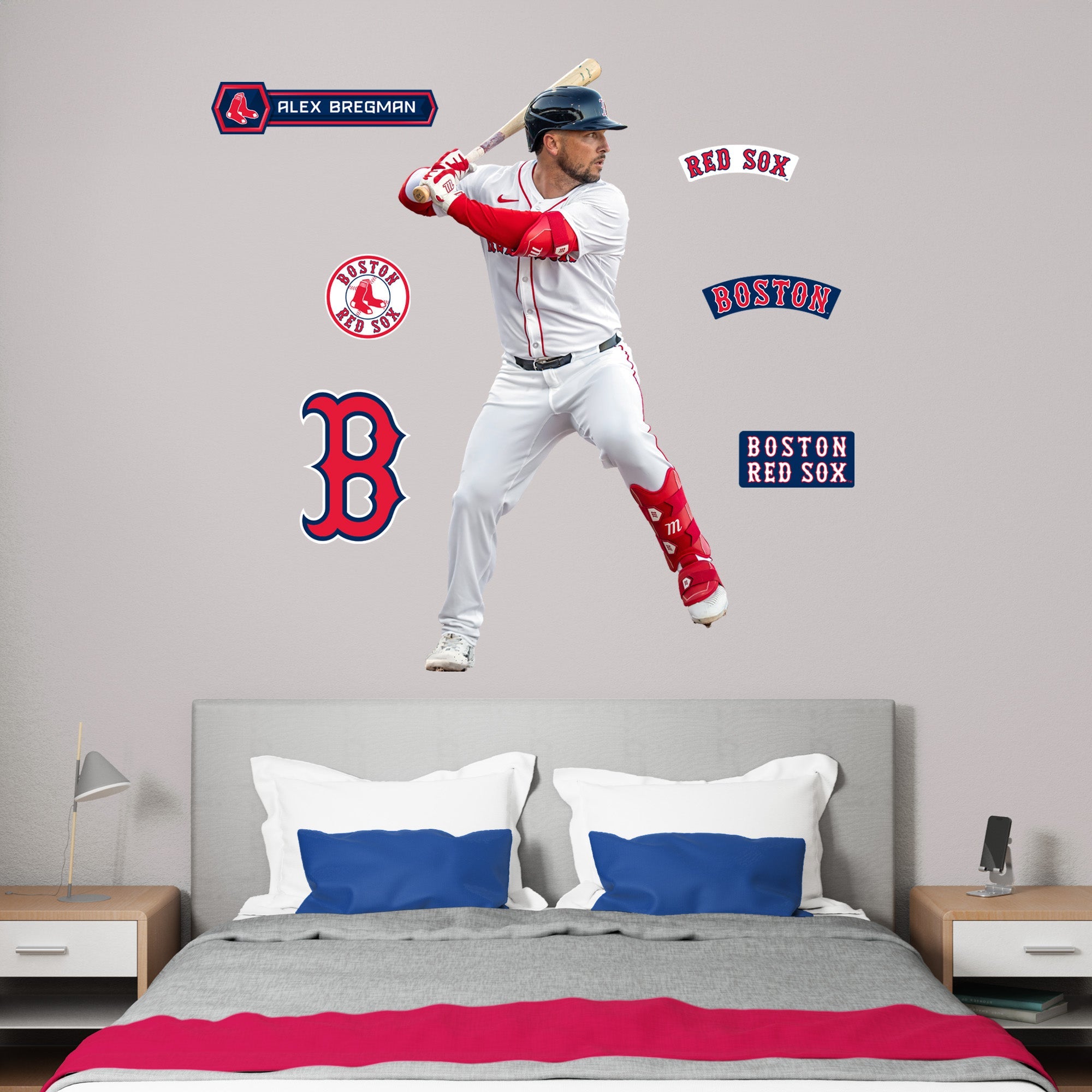 Alex Bregman - RealBig Collection - Official MLB - Boston Red Sox - Reusable Vinyl Wall Decals