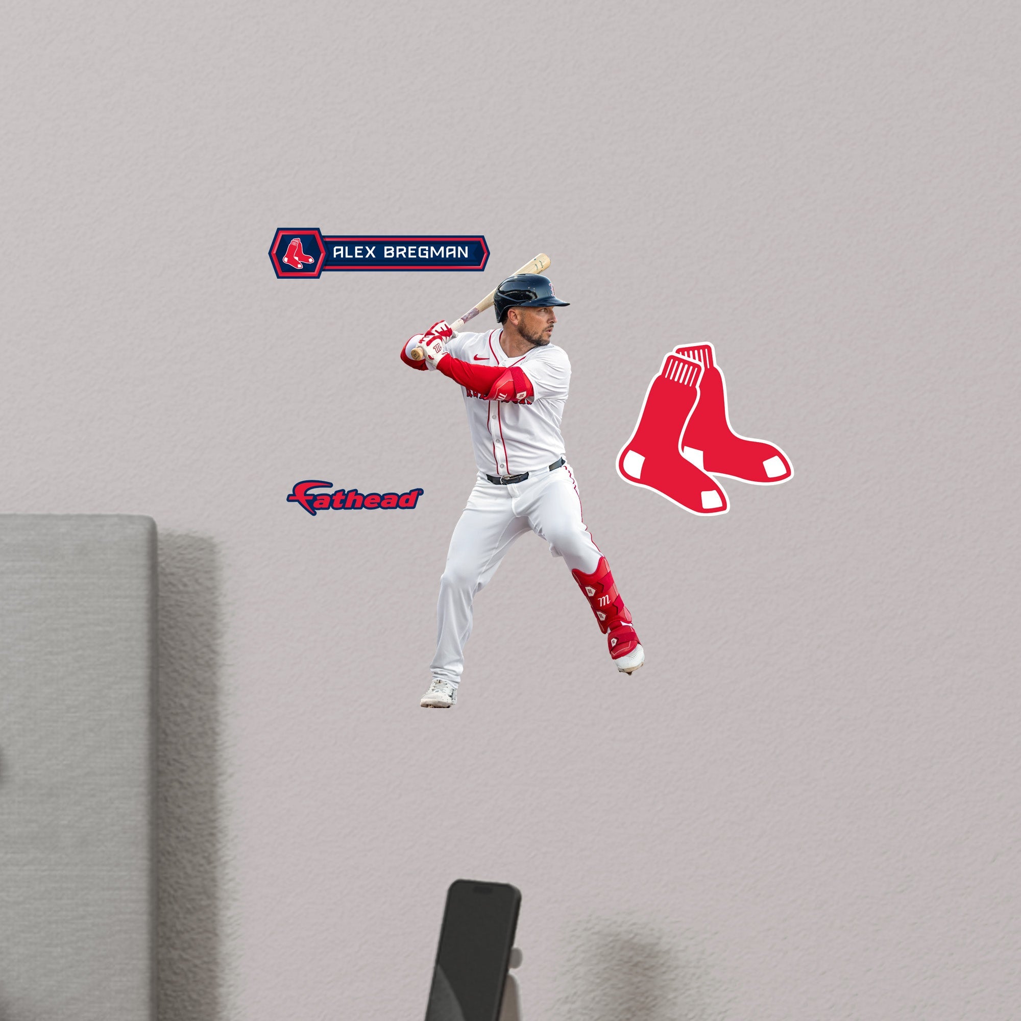 Alex Bregman - RealBig Collection - Official MLB - Boston Red Sox - Reusable Vinyl Wall Decals