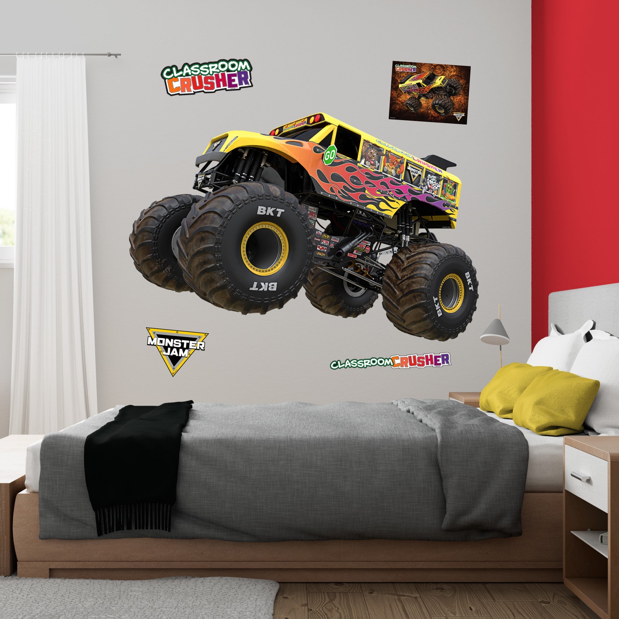Classroom Crusher - RealBig Collection - Official Monster Jam - Reusable Vinyl Wall Decals