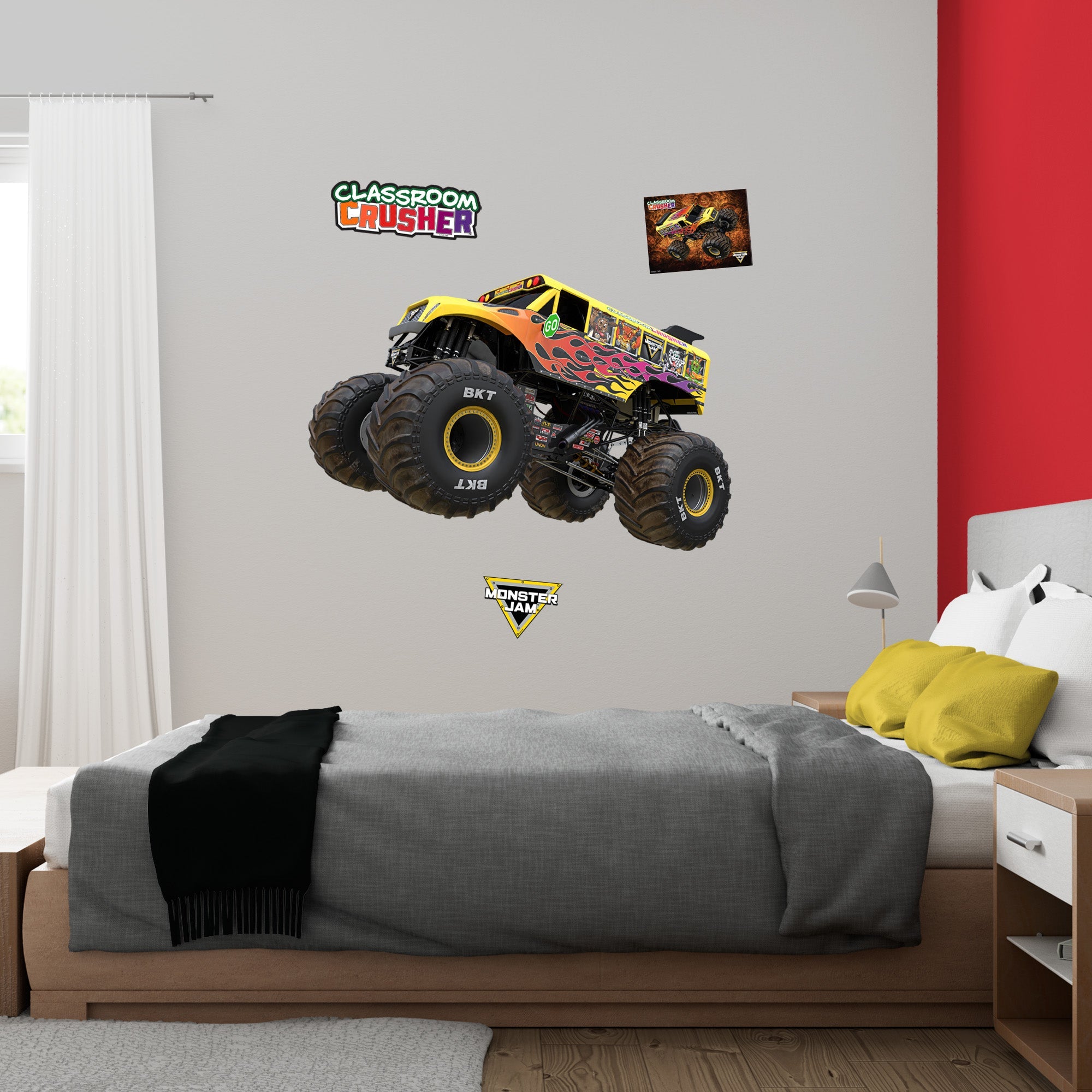 Classroom Crusher - RealBig Collection - Official Monster Jam - Reusable Vinyl Wall Decals
